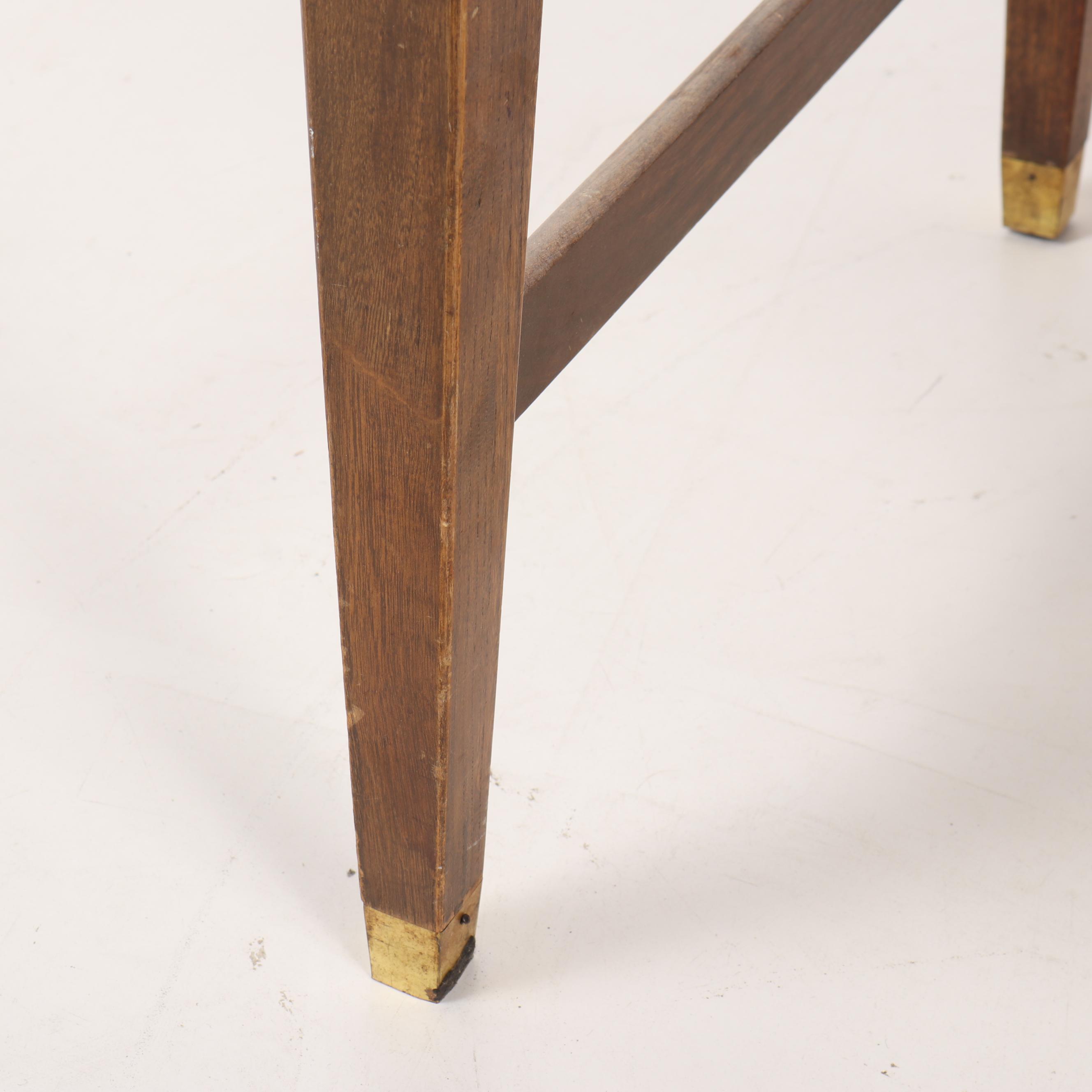 Art Moderne Mahogany Student Desk with Chromed Accents, Early to Mid 20th Cent.
