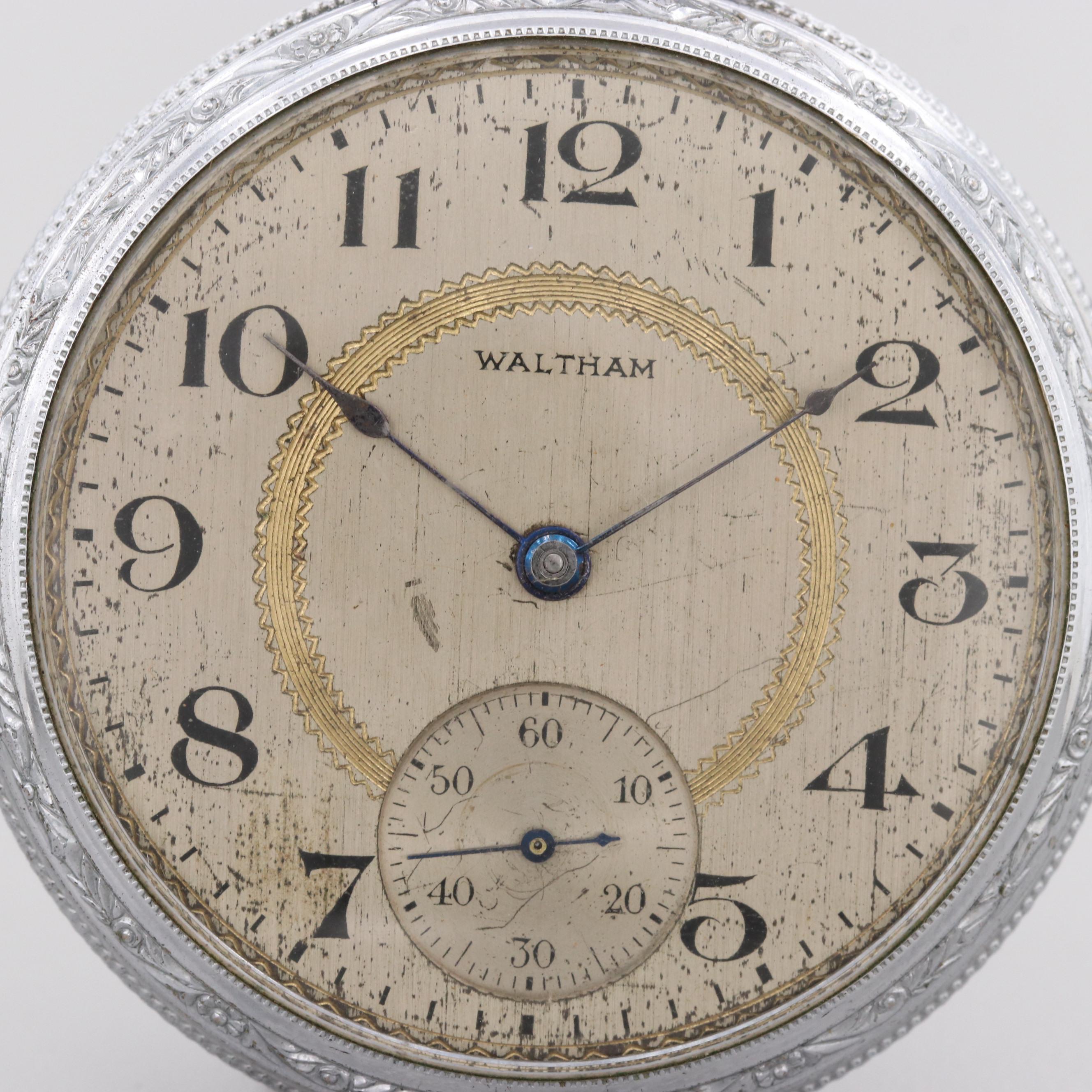 Waltham Silver Tone Pocket Watch, 1922