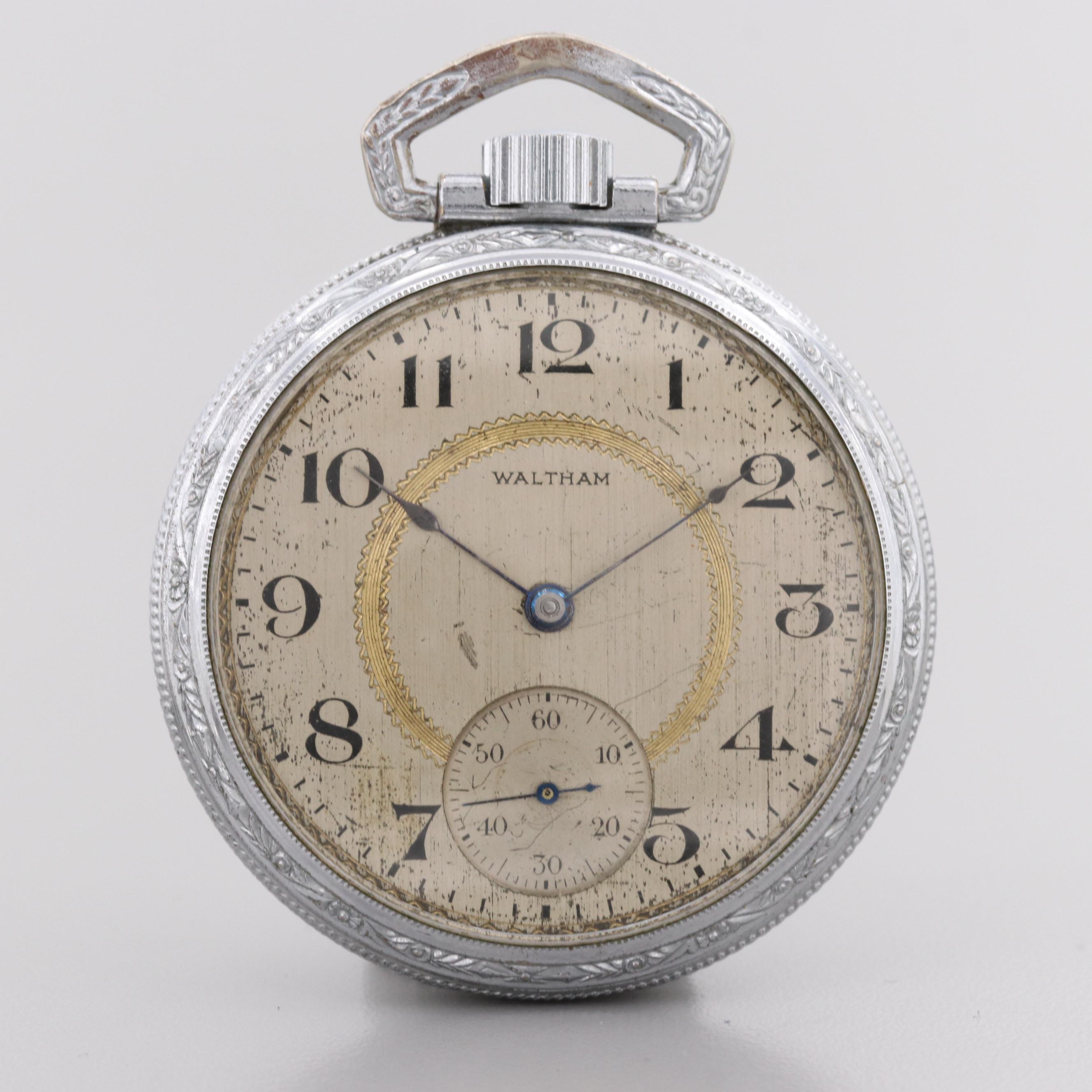 Waltham Silver Tone Pocket Watch, 1922