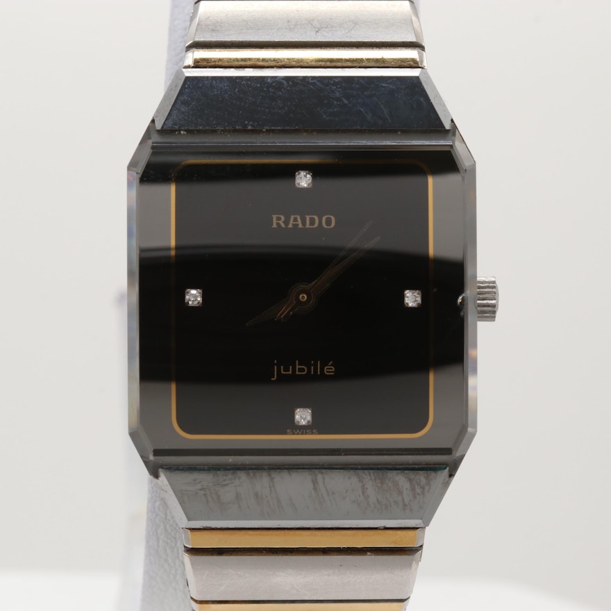 Rado Jubilé Two-Tone Quartz Wristwatch With Diamond Dial