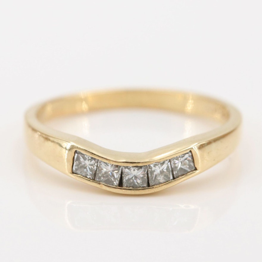 18K Yellow Gold Diamond Ring