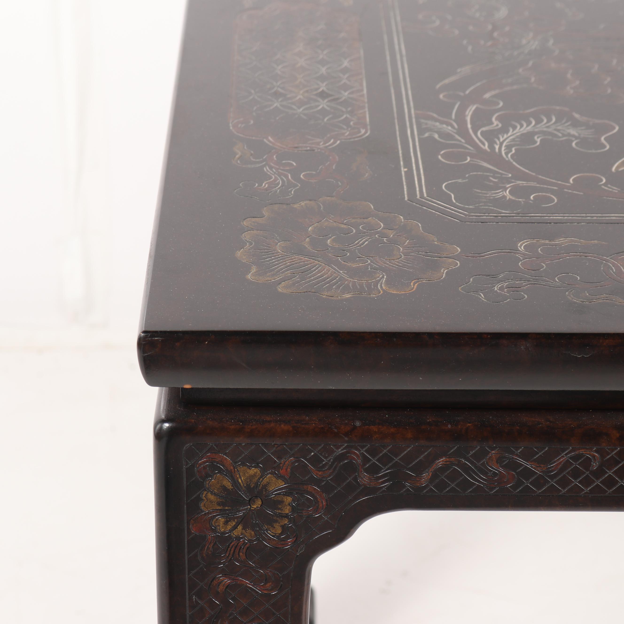 Chinese Carved Hardwood Side Table, Mid/Late 20th Century