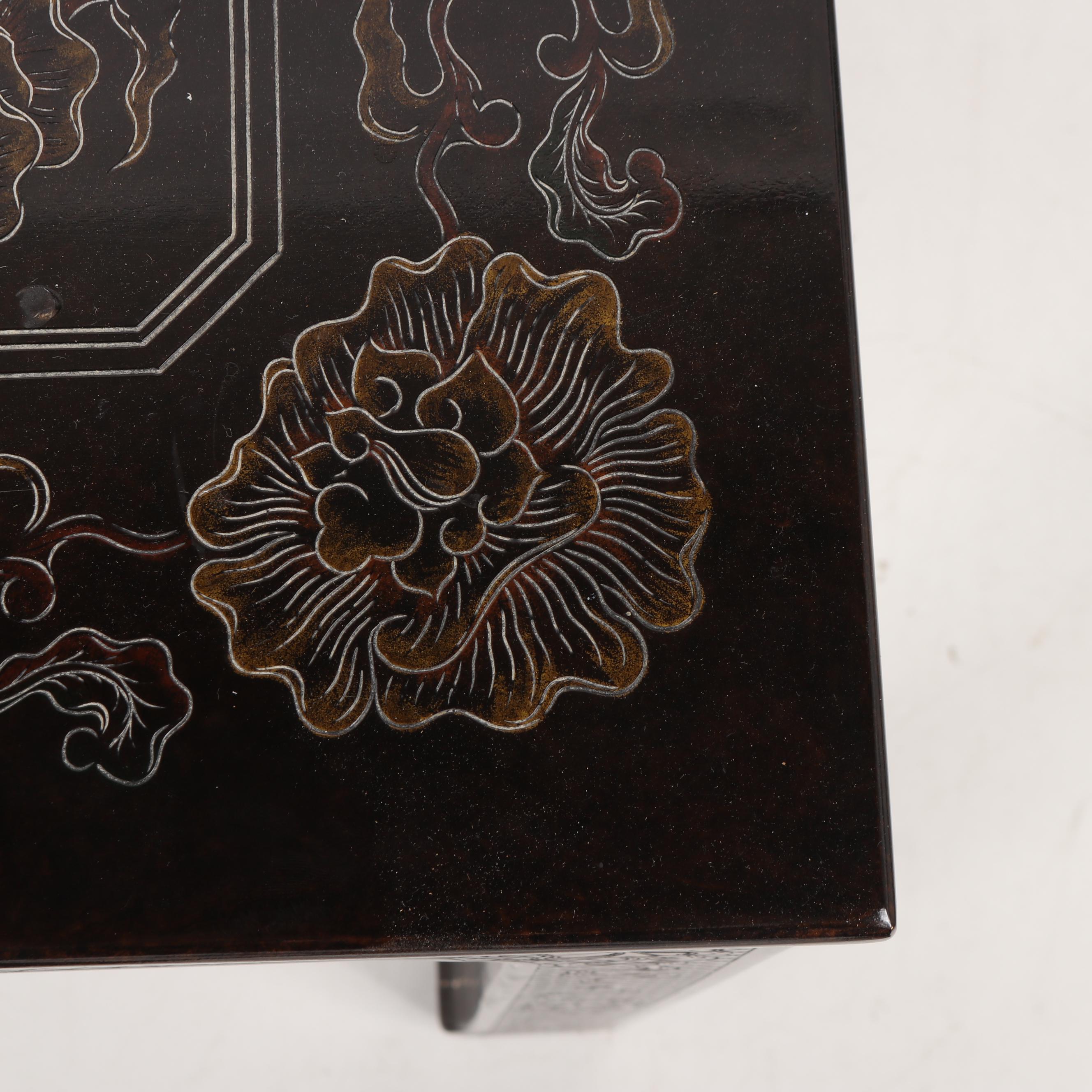 Chinese Carved Hardwood Side Table, Mid/Late 20th Century