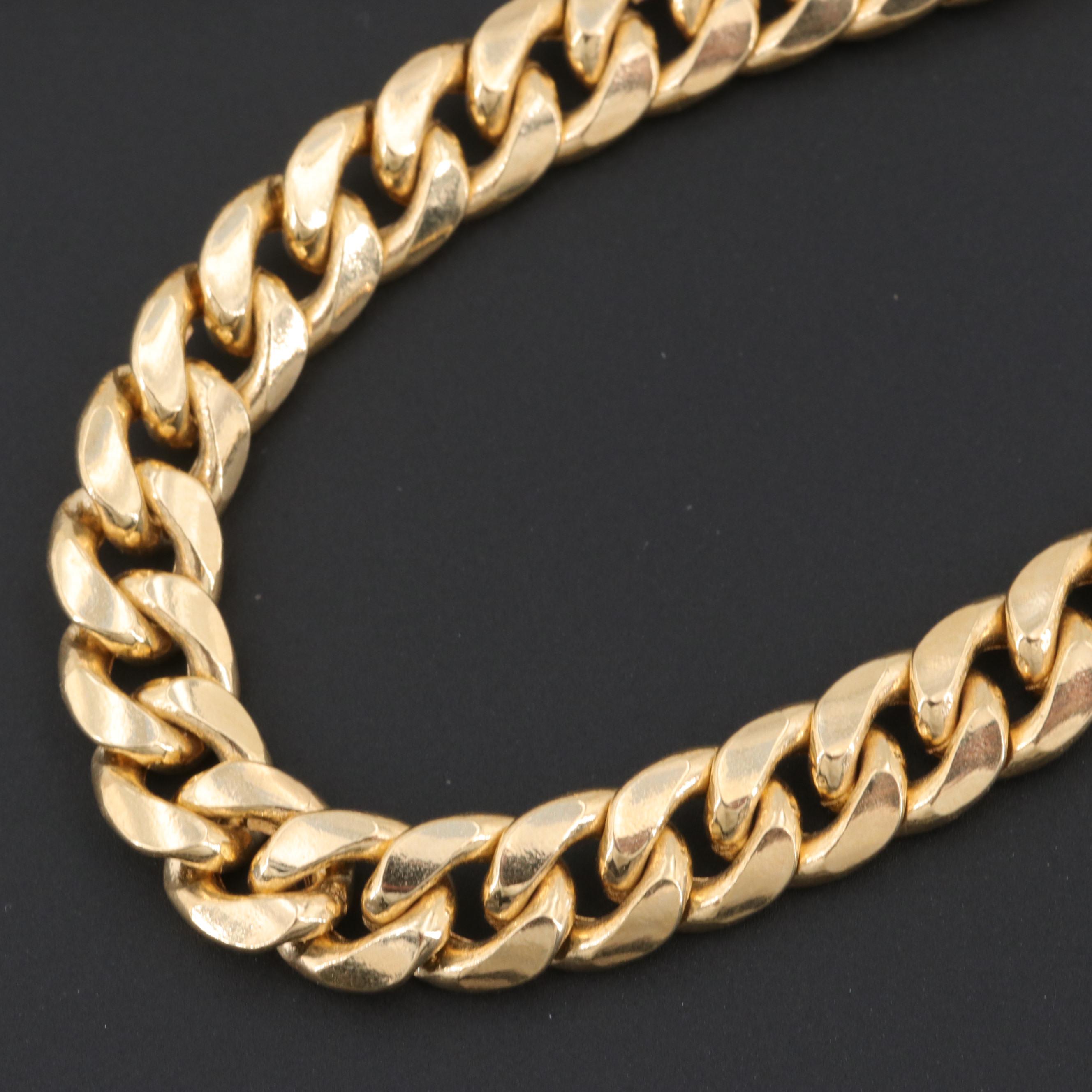 14K Yellow Gold Curb Link Necklace