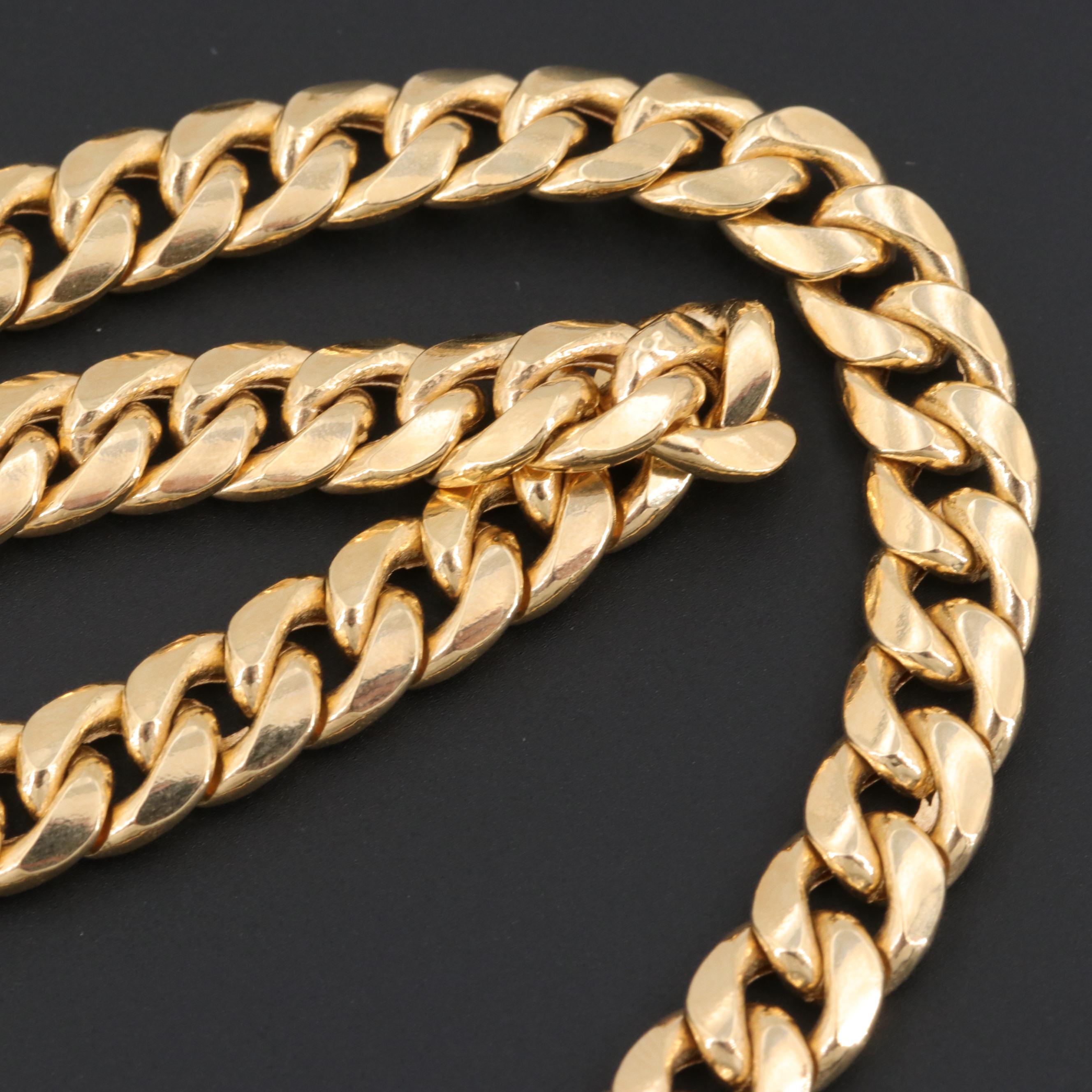14K Yellow Gold Curb Link Necklace