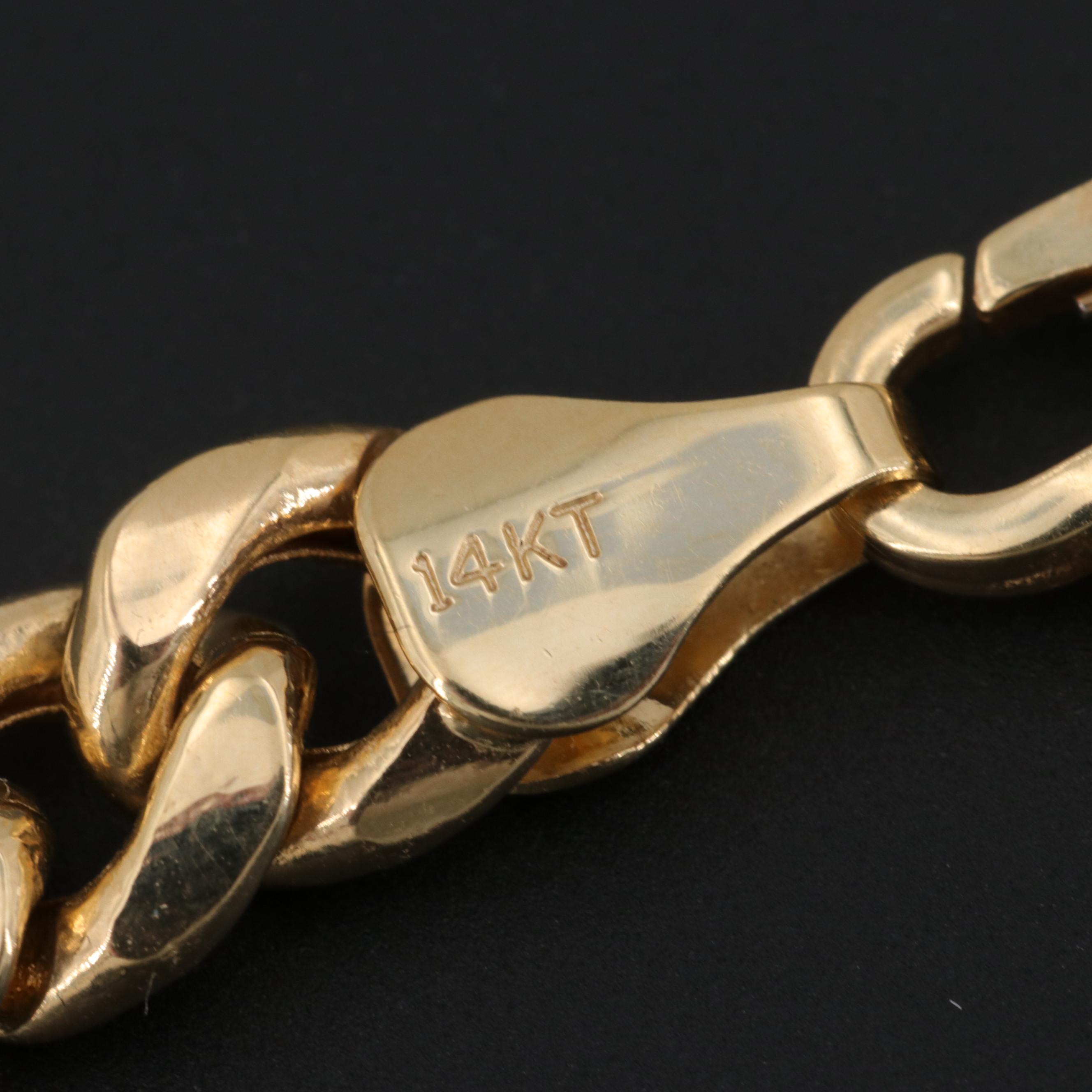 14K Yellow Gold Curb Link Necklace