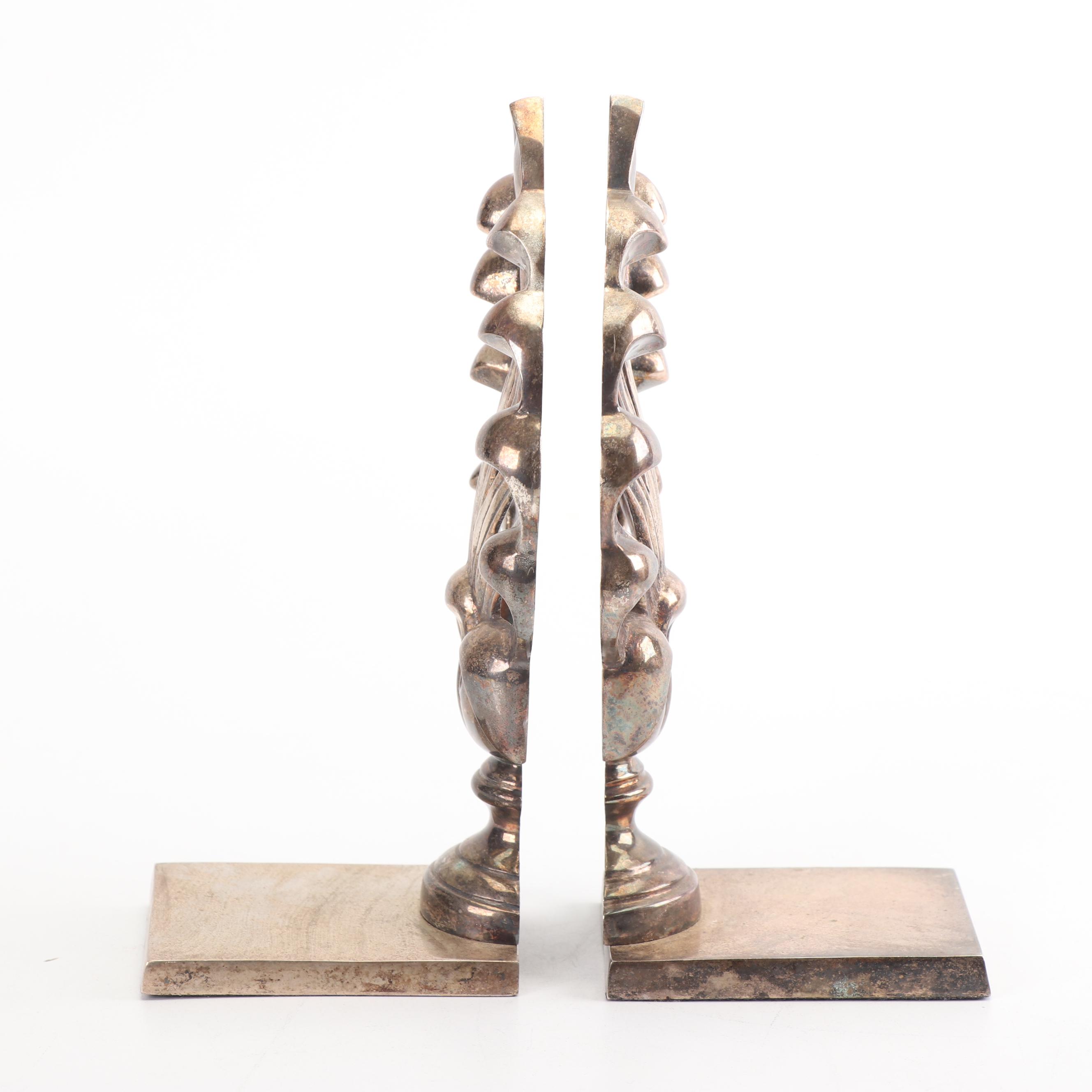 Silver Plate Bookends