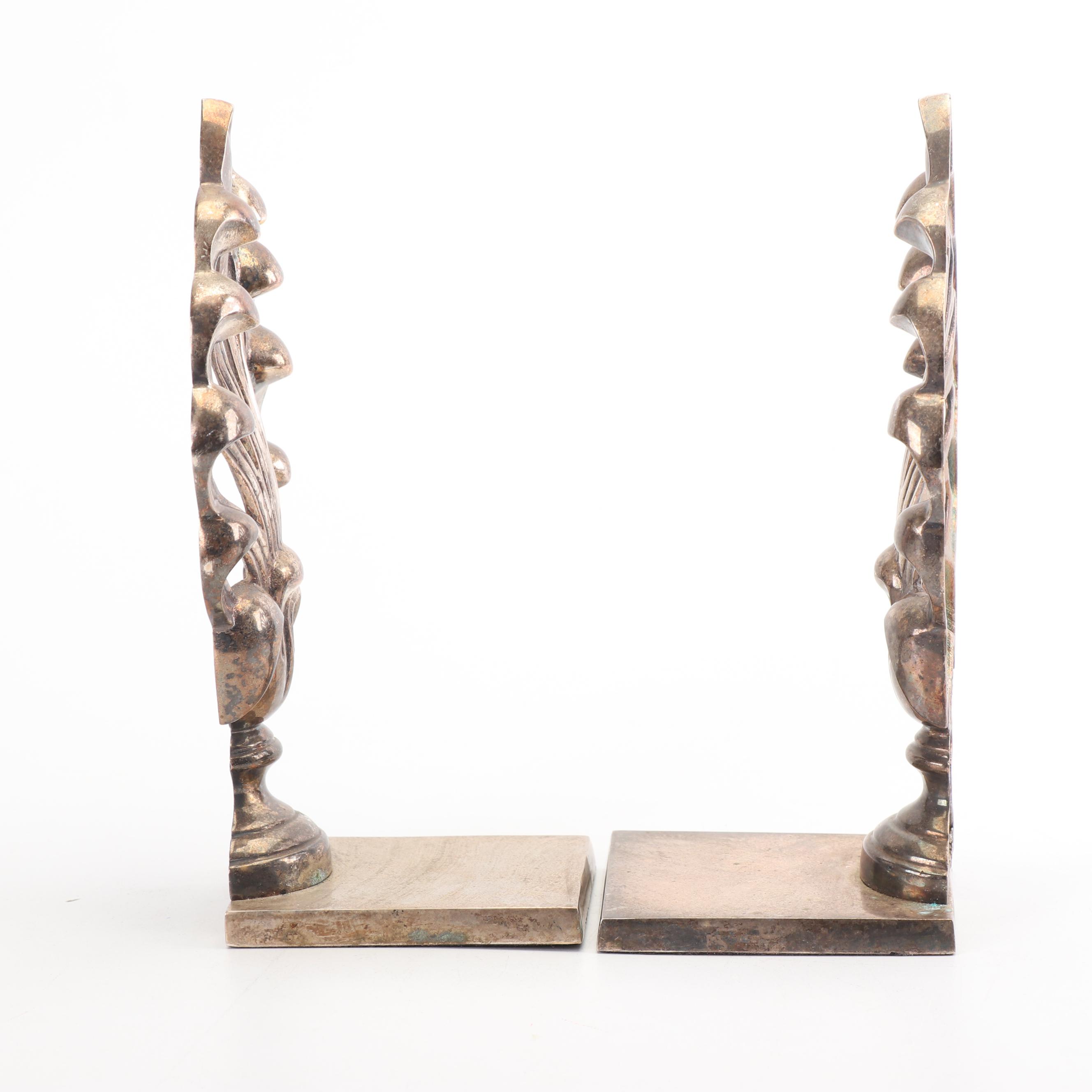 Silver Plate Bookends