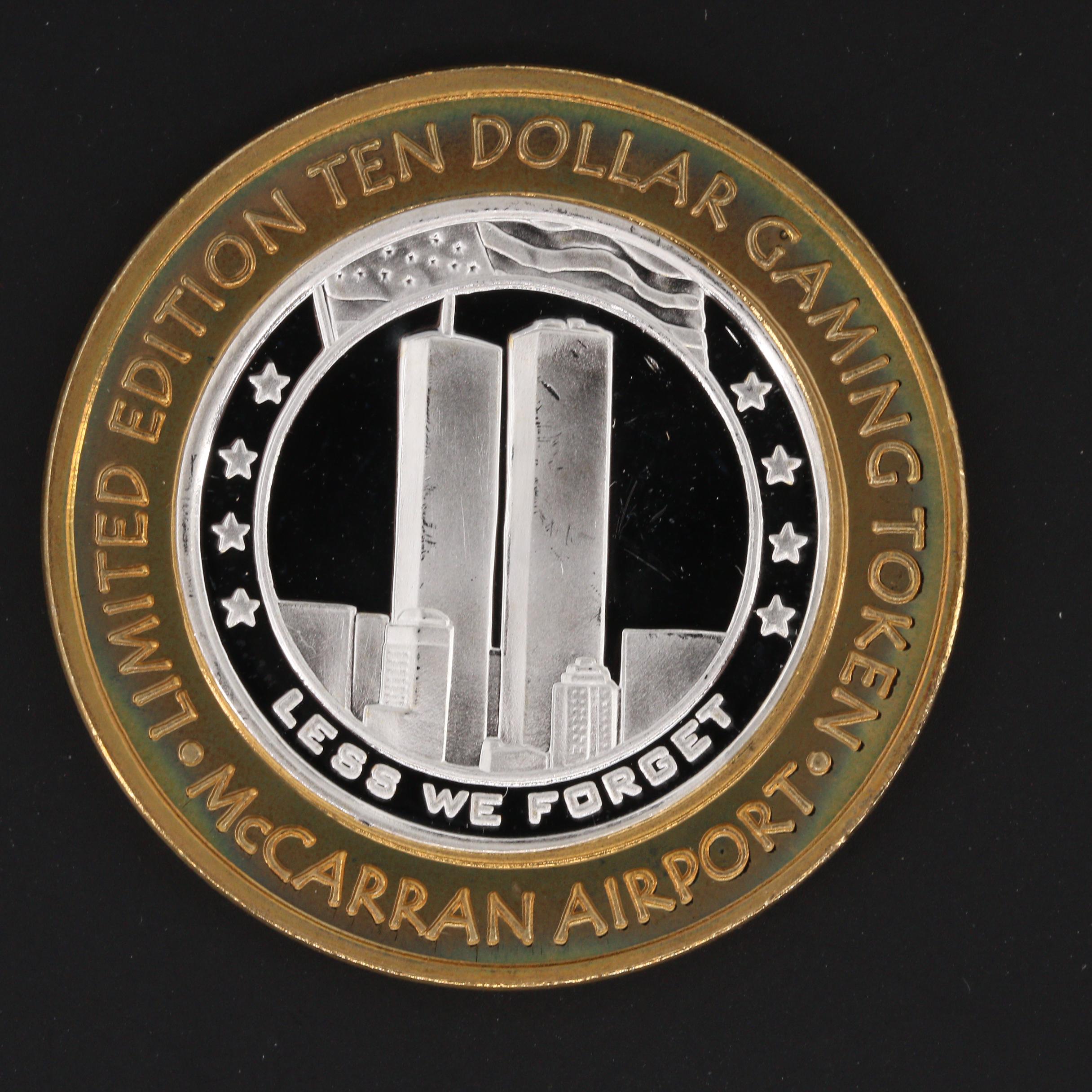 Limited Edition Ten Dollar Gaming Token from the McCaran Airport in Las Vegas