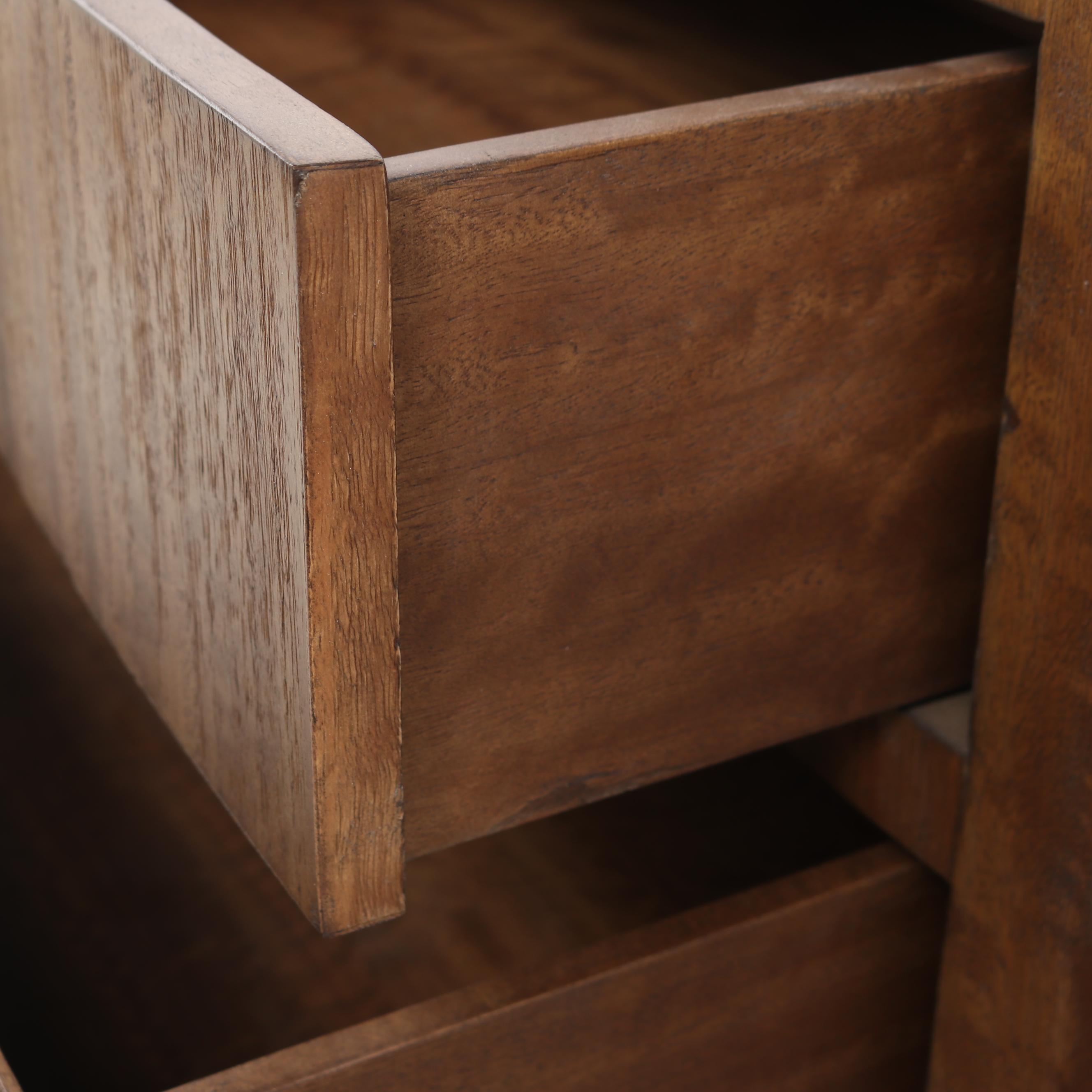 "Adelaide" Walnut Stained Wooden Four-Drawer Chest by Studio A, 21st Century