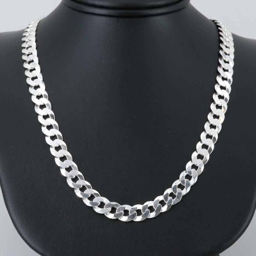 Sterling Silver Curb Link Necklace