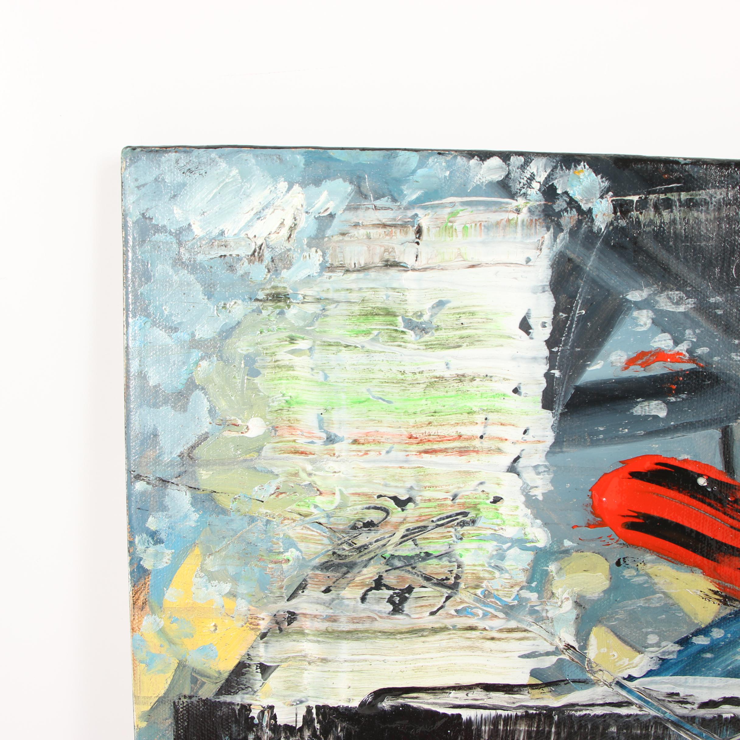 Randy Groden Mixed Media Painting "Yerakini"