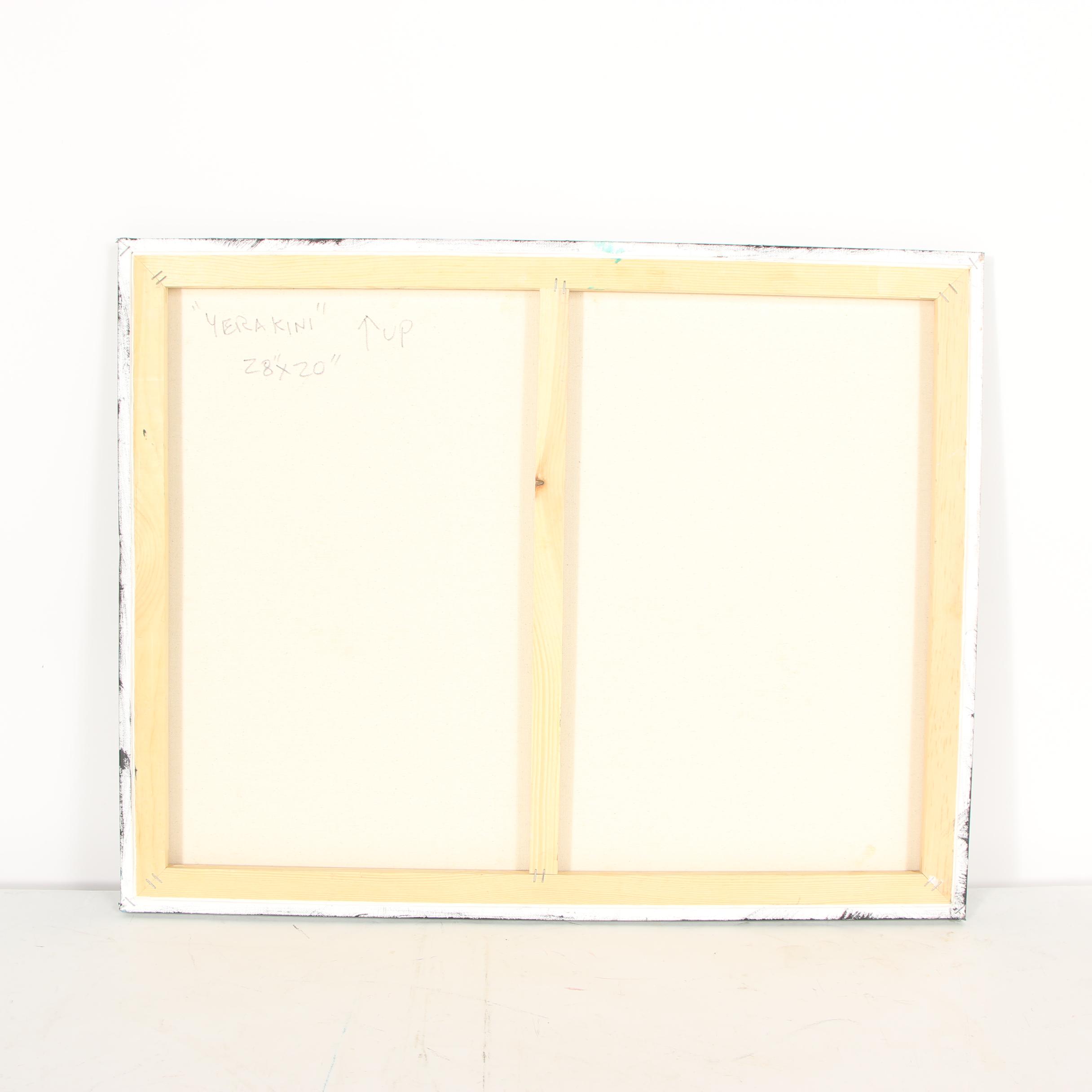 Randy Groden Mixed Media Painting "Yerakini"