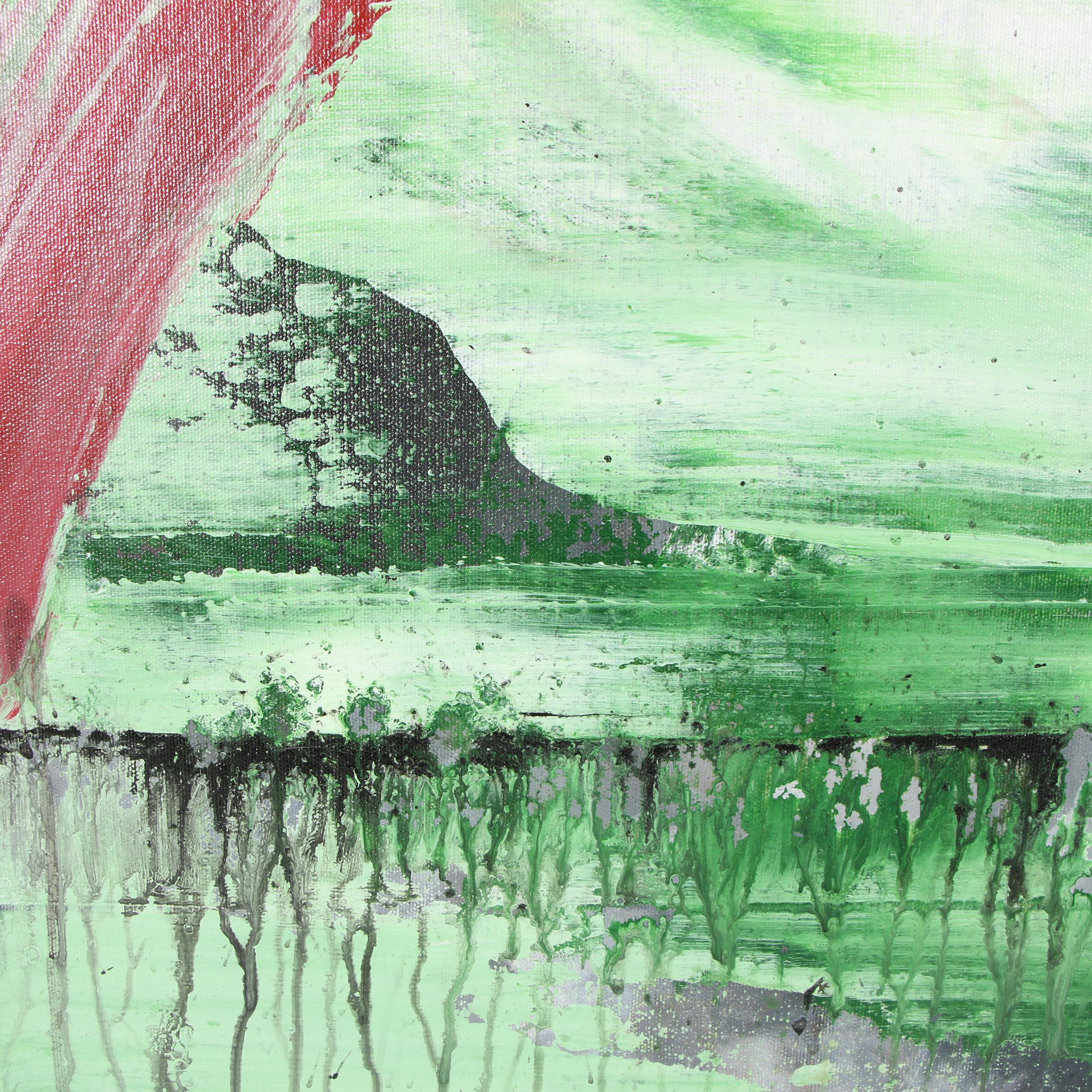 Randy Groden Mixed Media Painting "Looking Back"