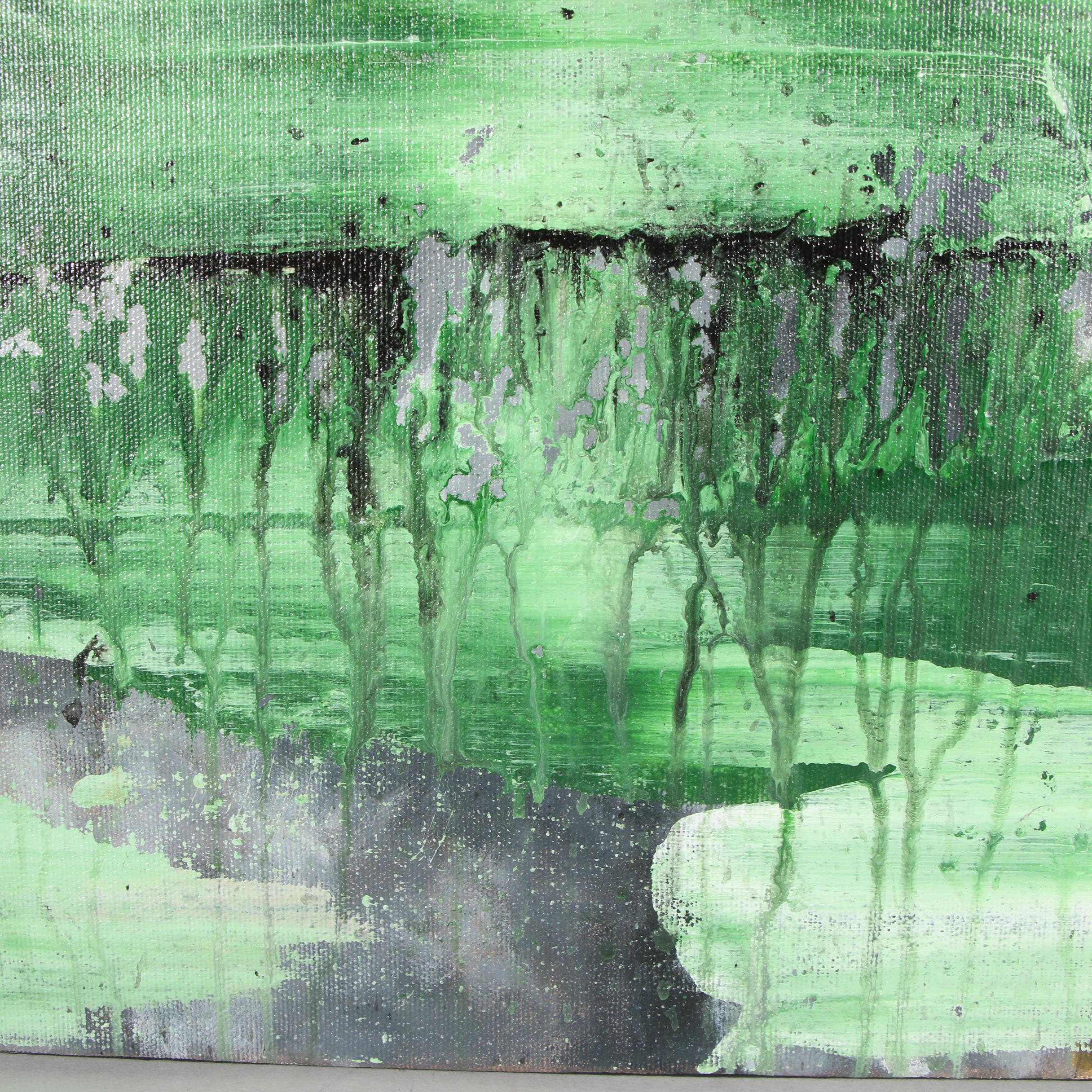 Randy Groden Mixed Media Painting "Looking Back"
