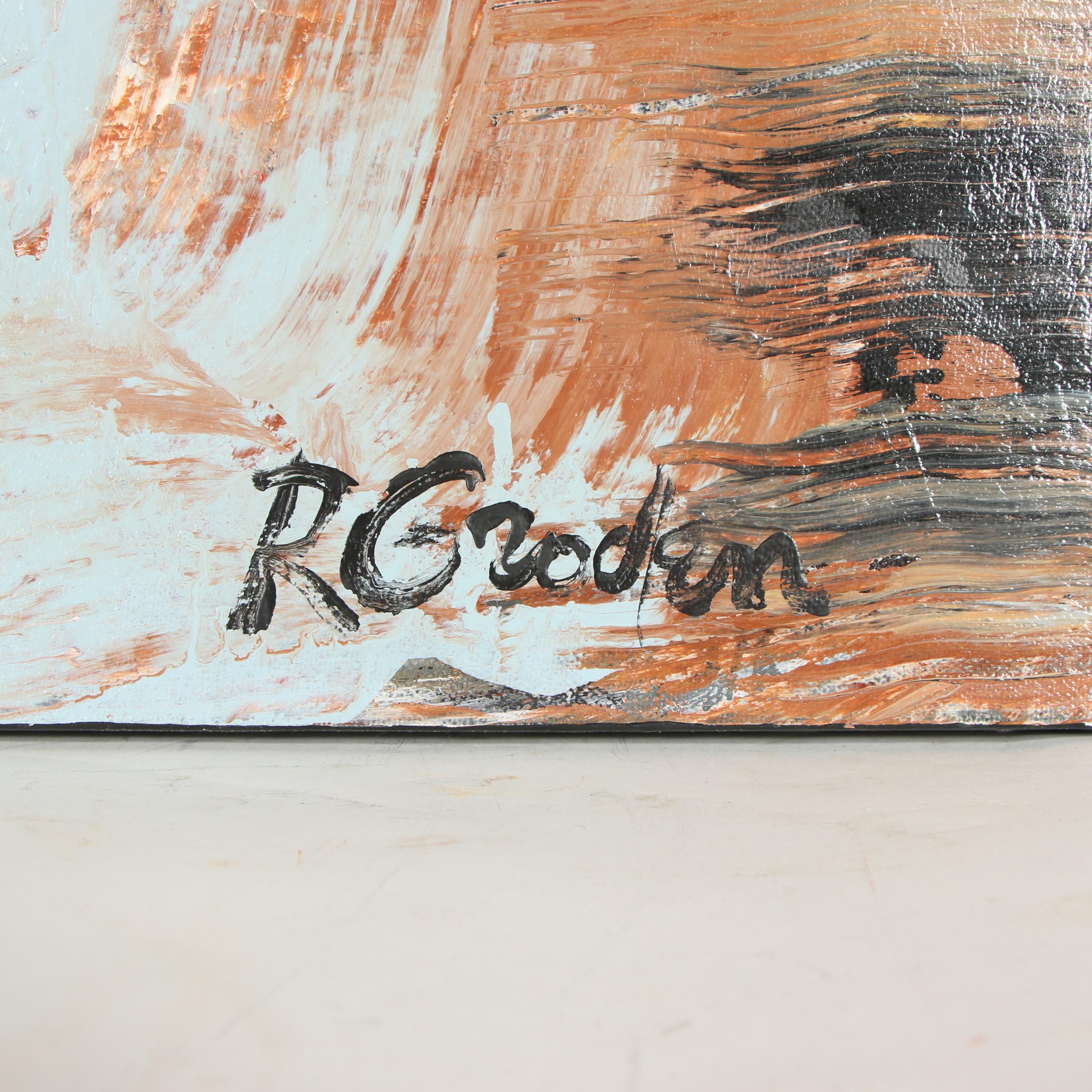 Randy Groden Abstract Mixed Media Painting "Megara"