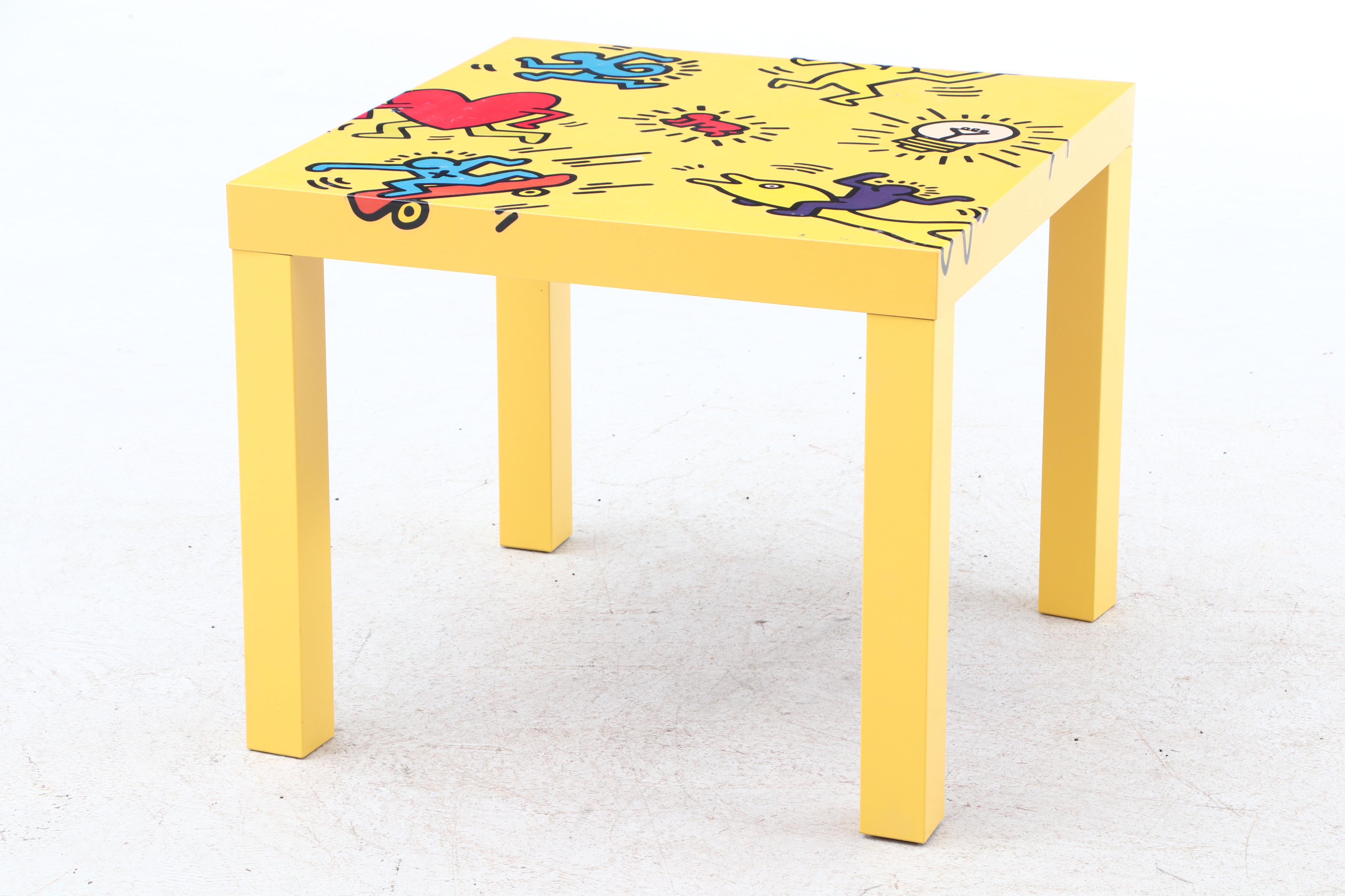 Modern Chair and Keith Haring Inspired IKEA Side Table