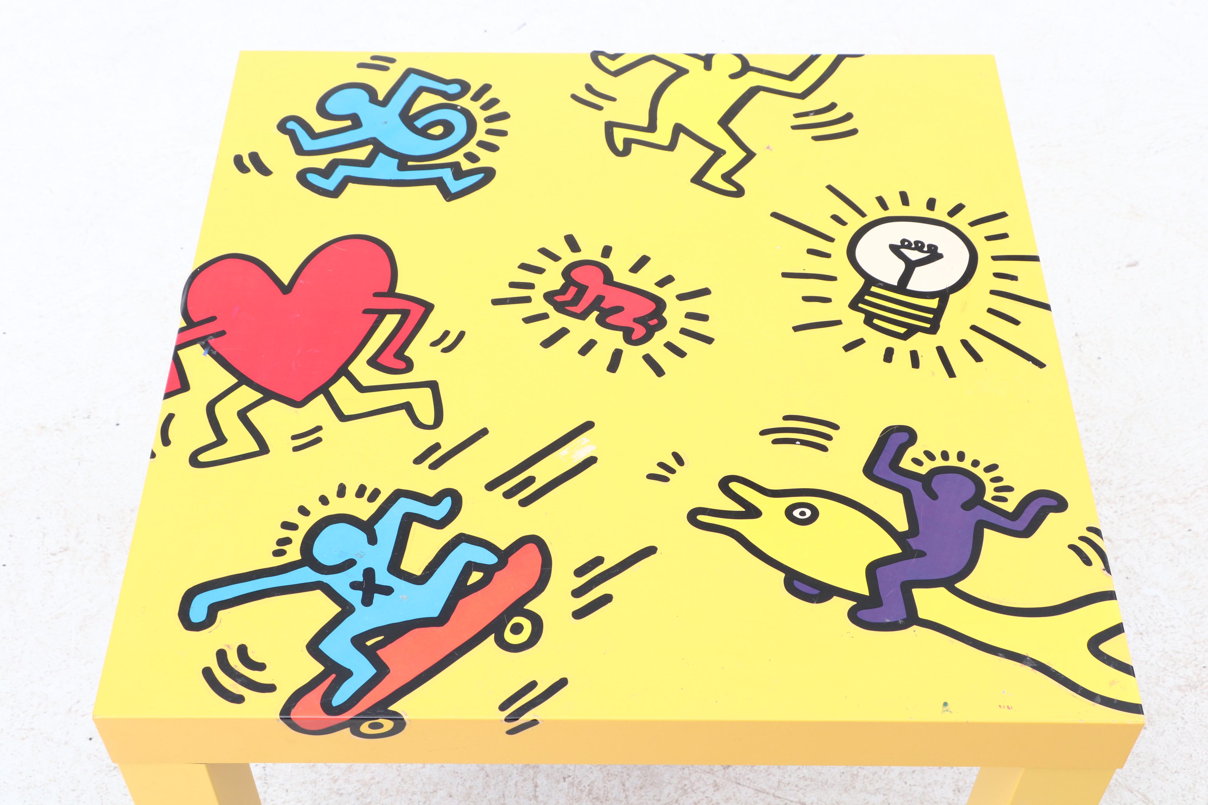 Modern Chair and Keith Haring Inspired IKEA Side Table