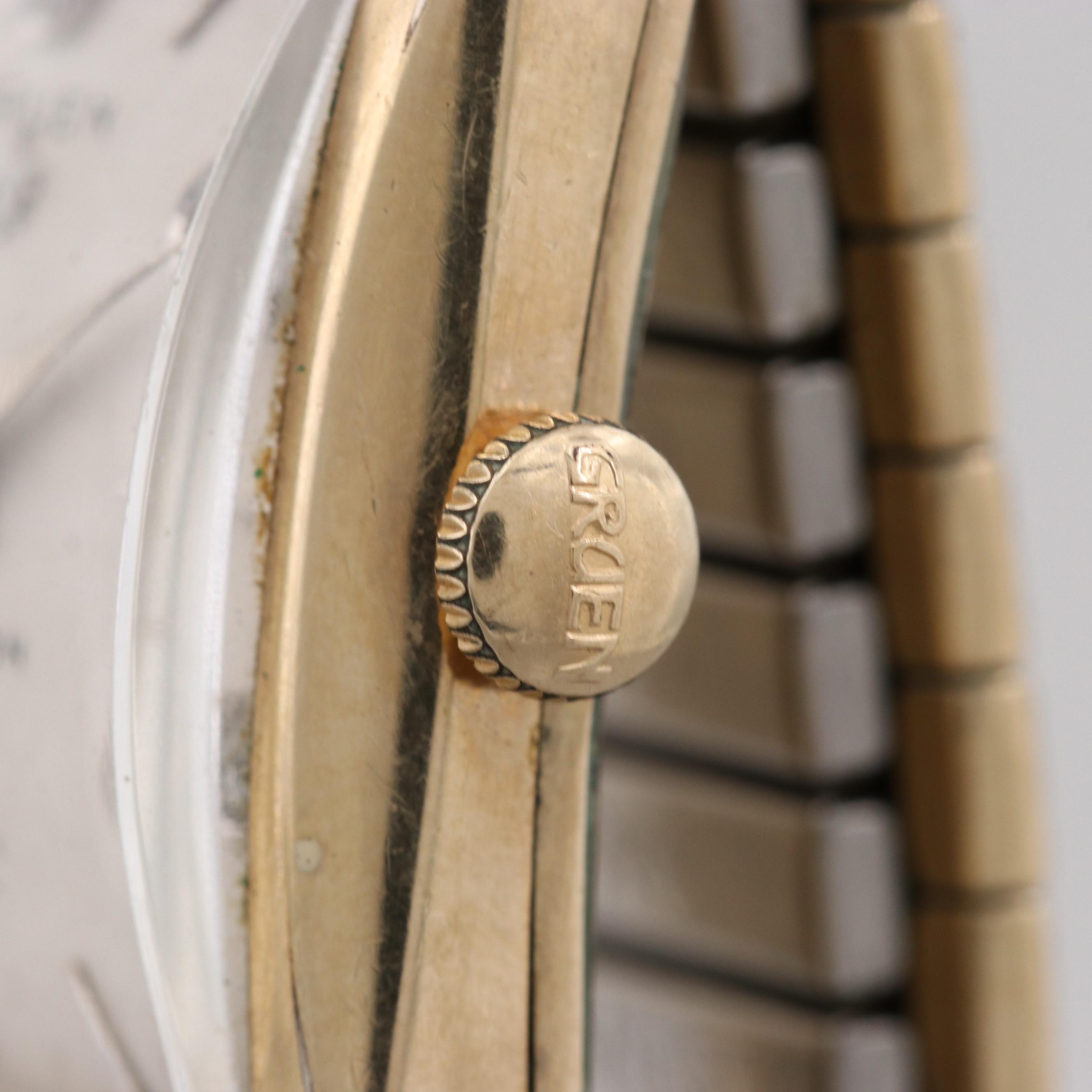 Vintage Gruen Veri-Thin Gold Filled Watch with Diamond Dial