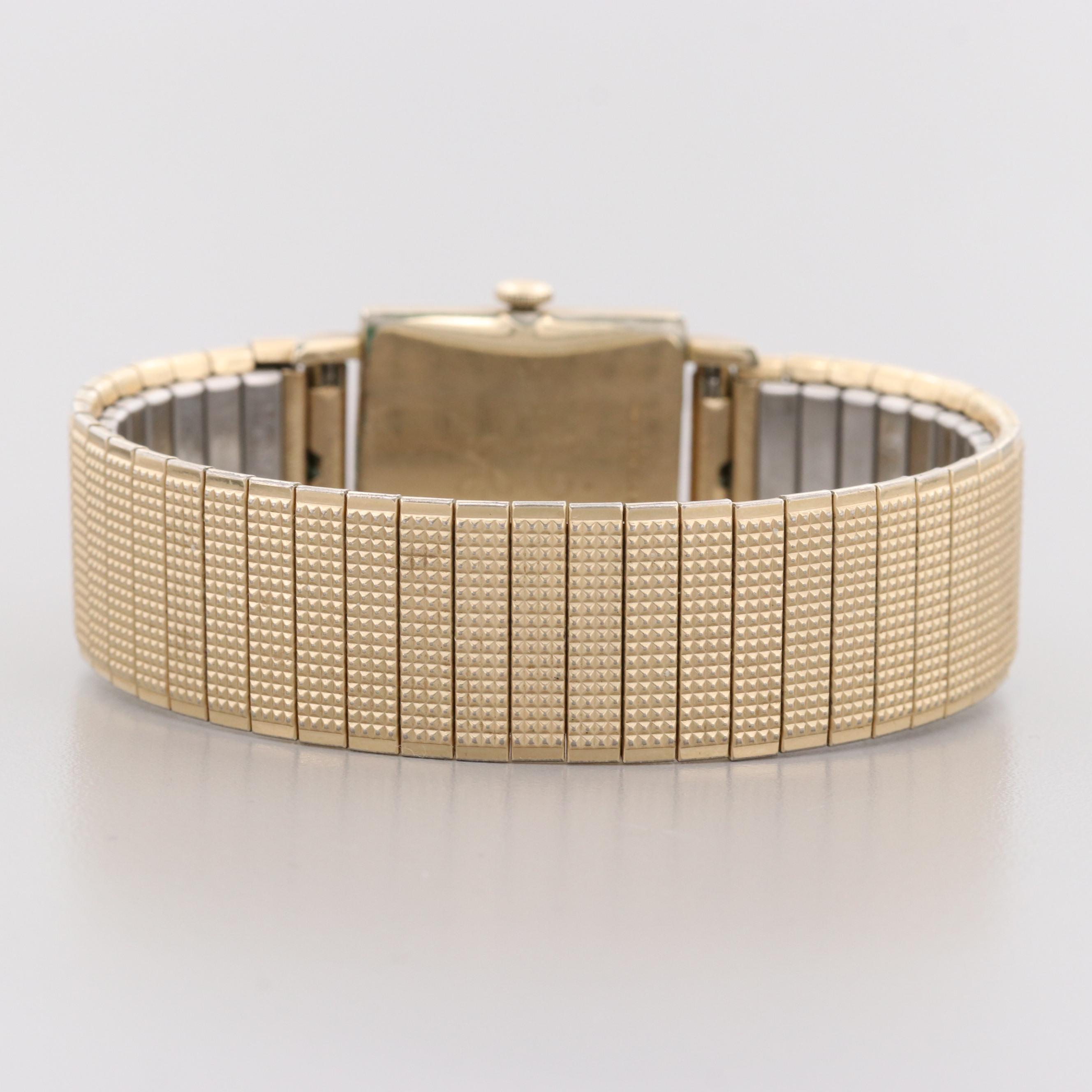 Vintage Gruen Veri-Thin Gold Filled Watch with Diamond Dial