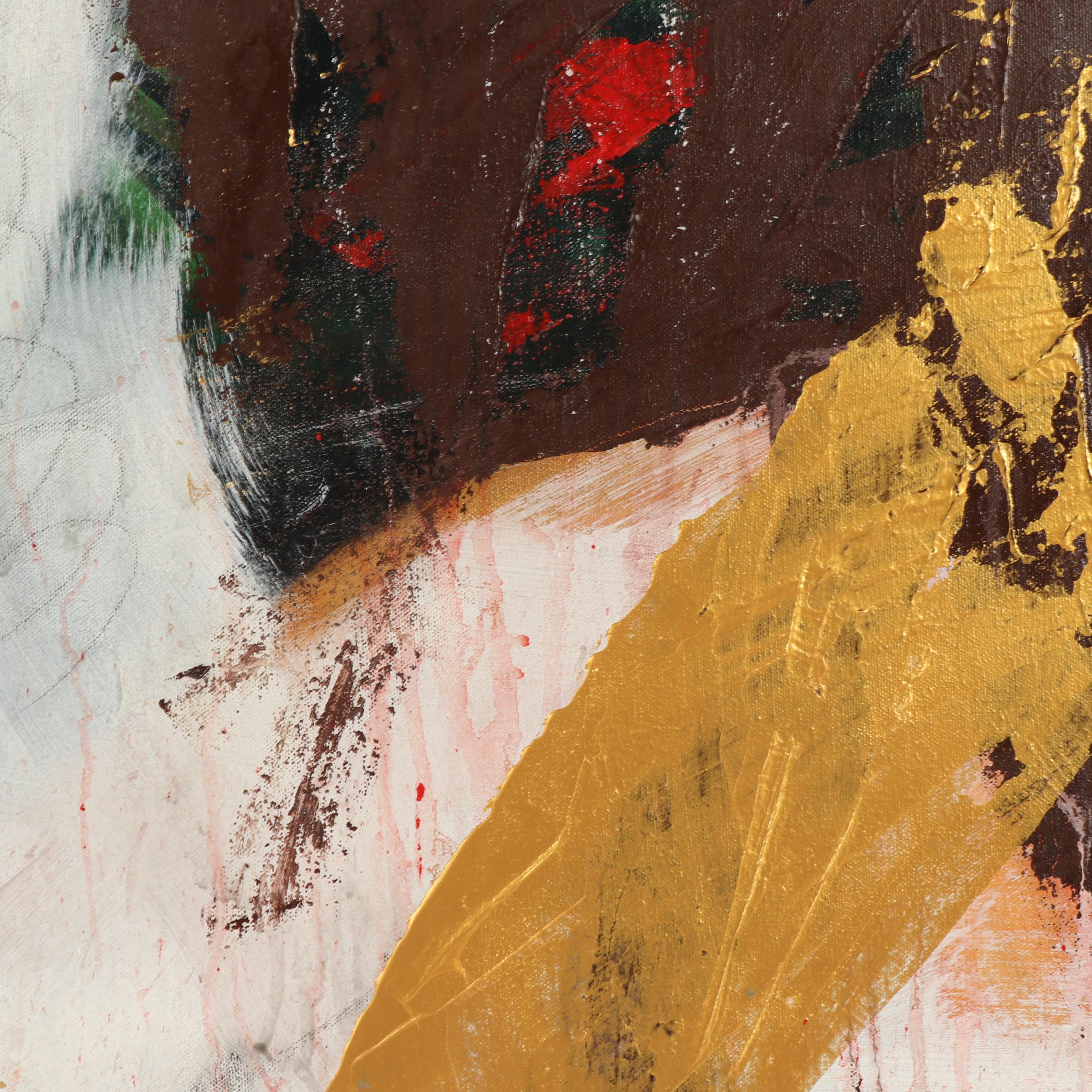 Randy Groden Abstract Mixed Media Painting "Gondola IV"