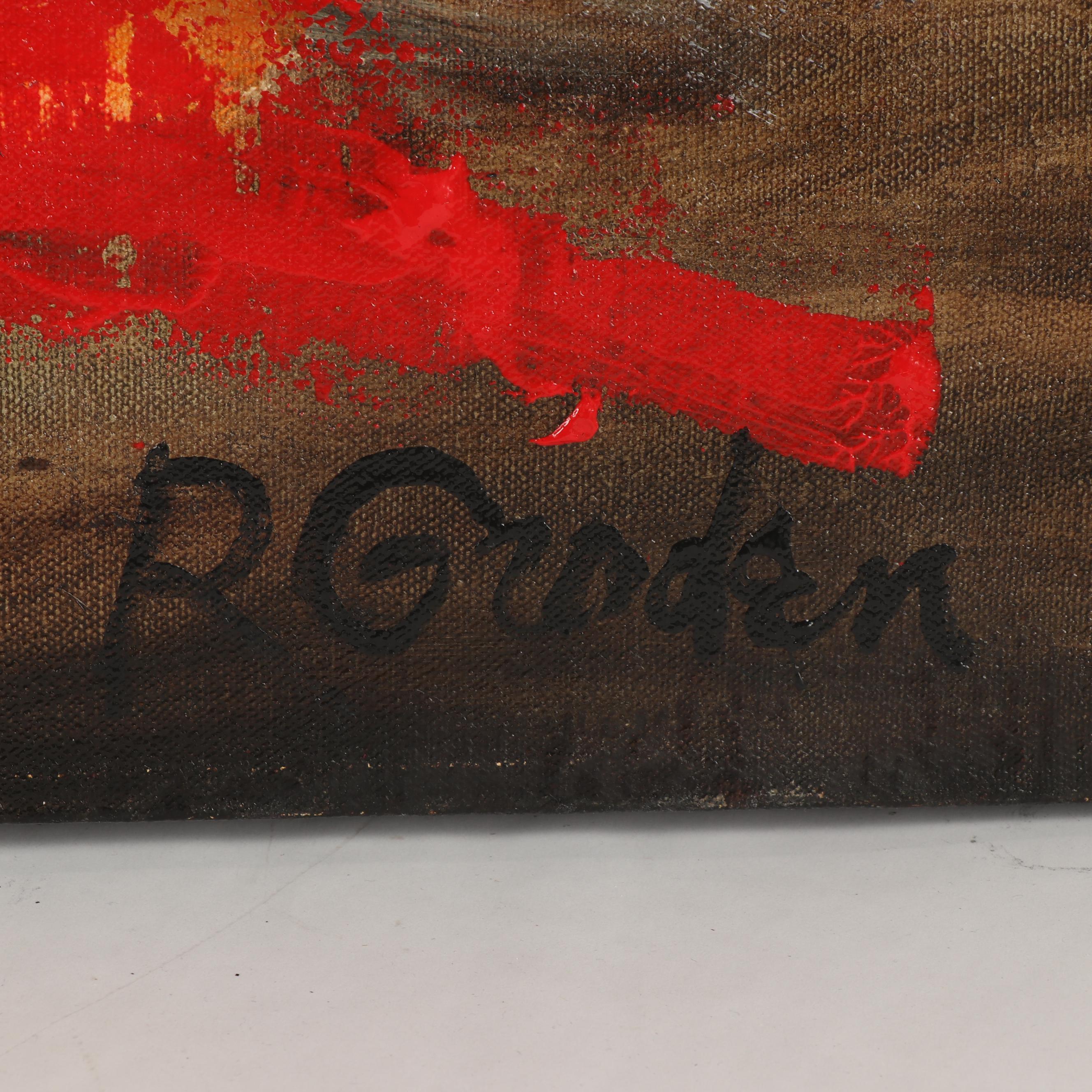 Randy Groden Abstract Mixed Media Painting "Gondola IV"