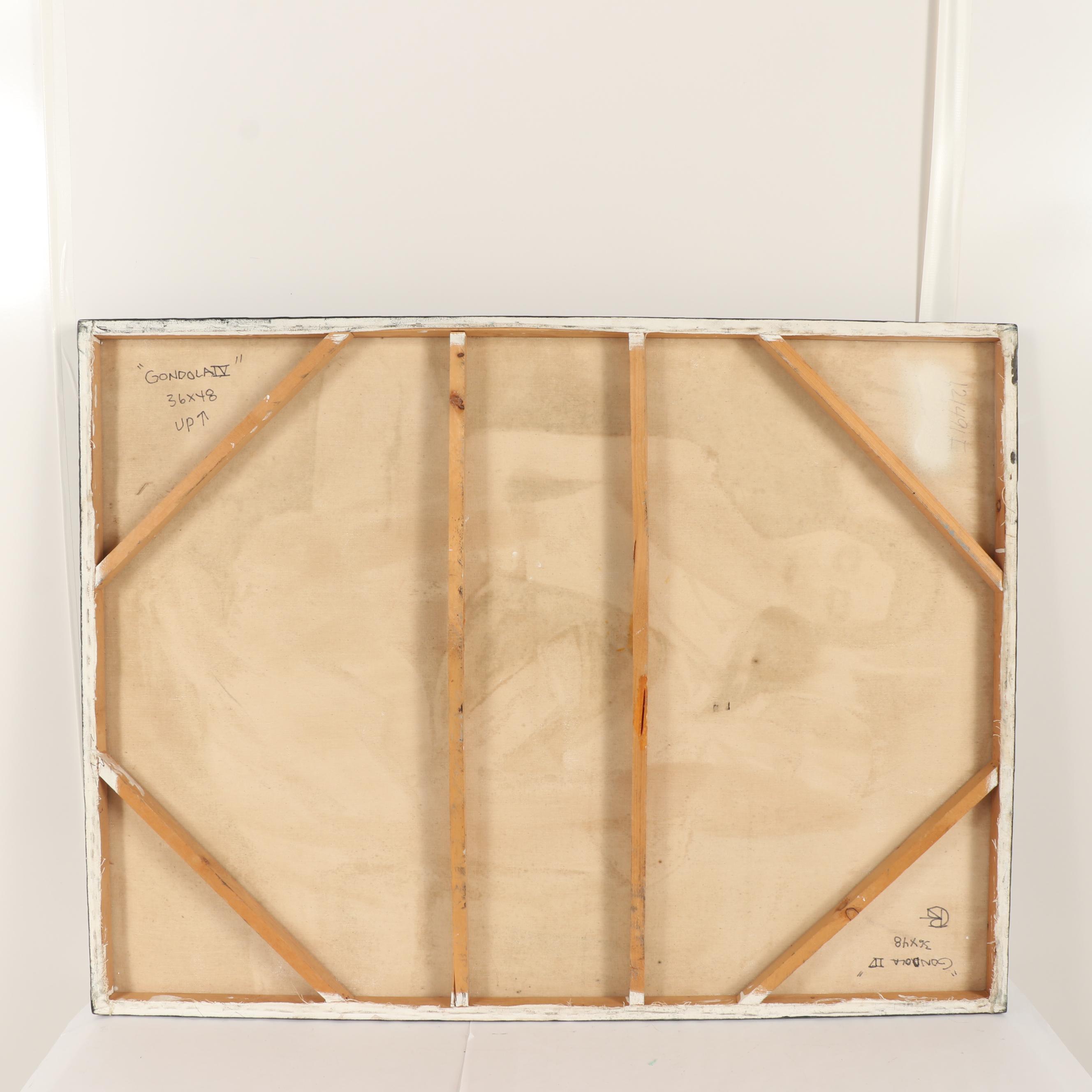 Randy Groden Abstract Mixed Media Painting "Gondola IV"