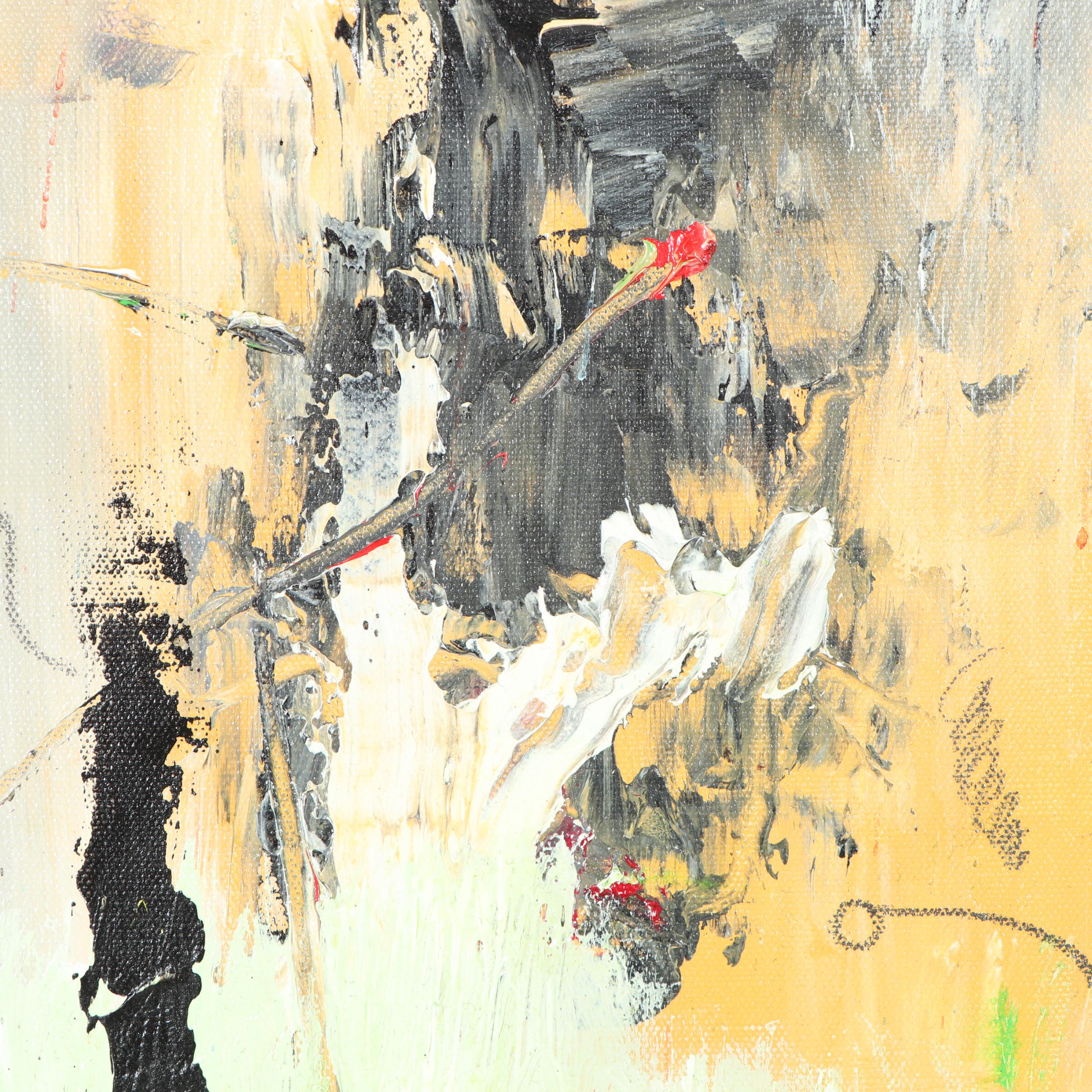 Randy Groden Abstract Mixed Media Painting "Evening Rendevous"