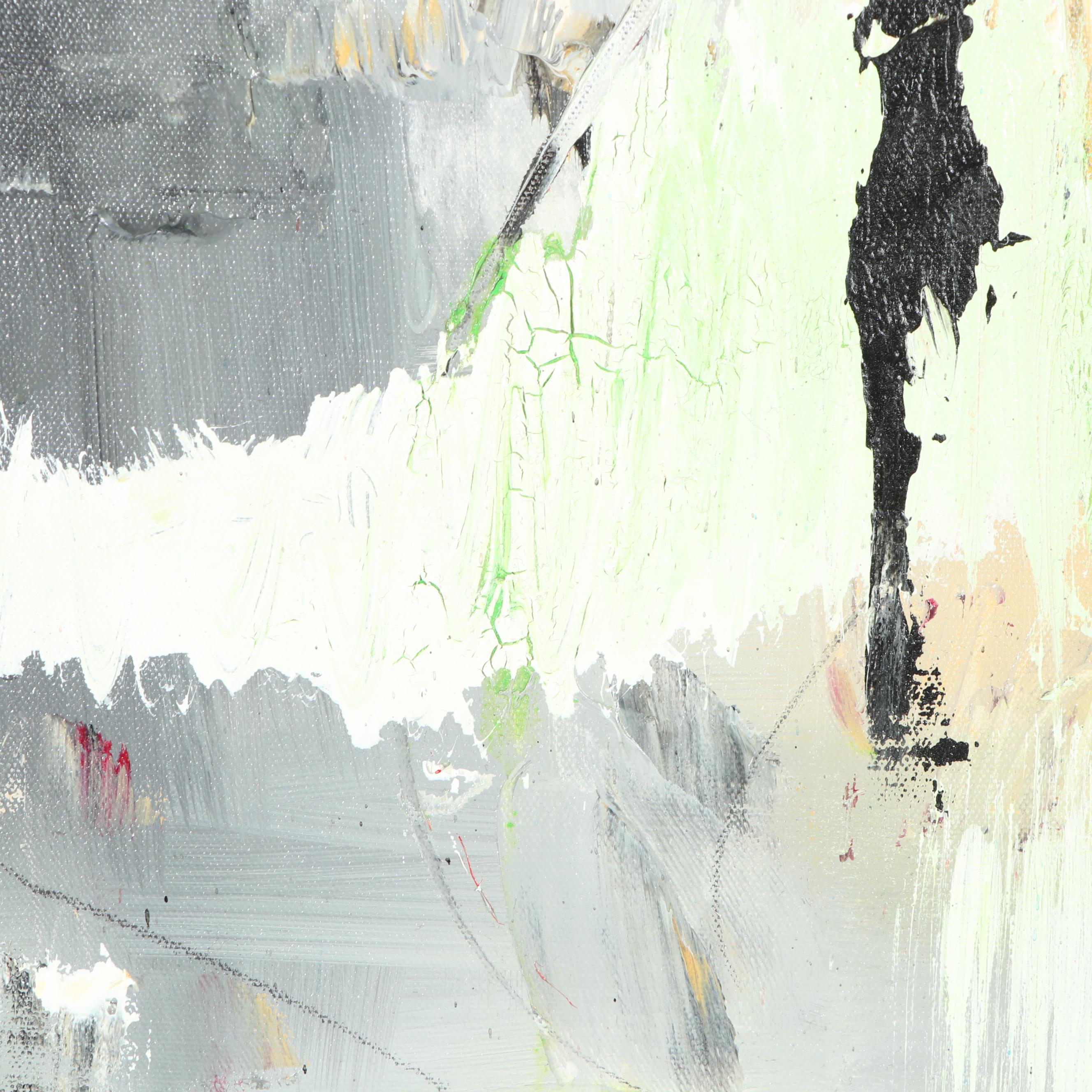 Randy Groden Abstract Mixed Media Painting "Evening Rendevous"