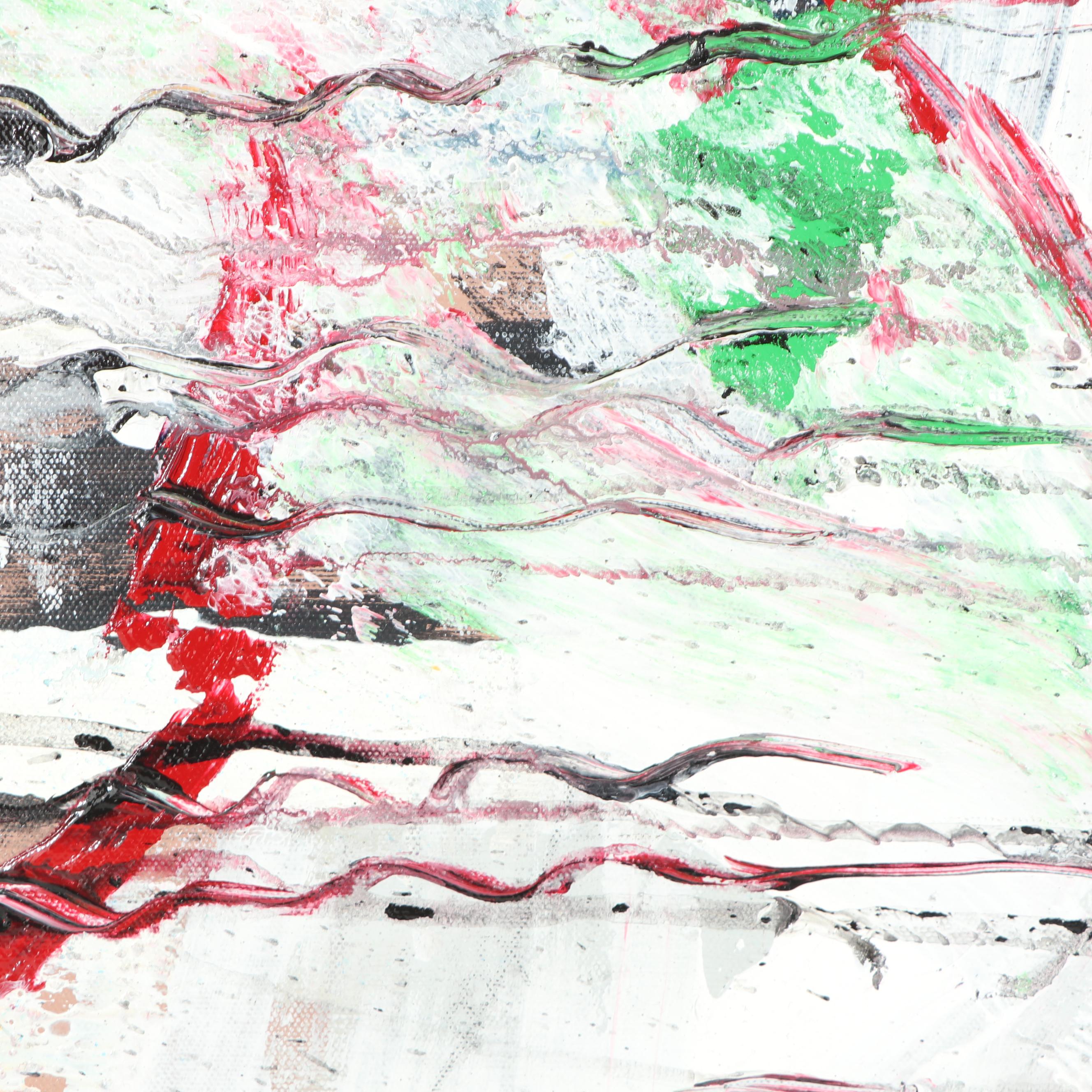 Randy Groden Abstract Mixed Media Painting "Salizzada"