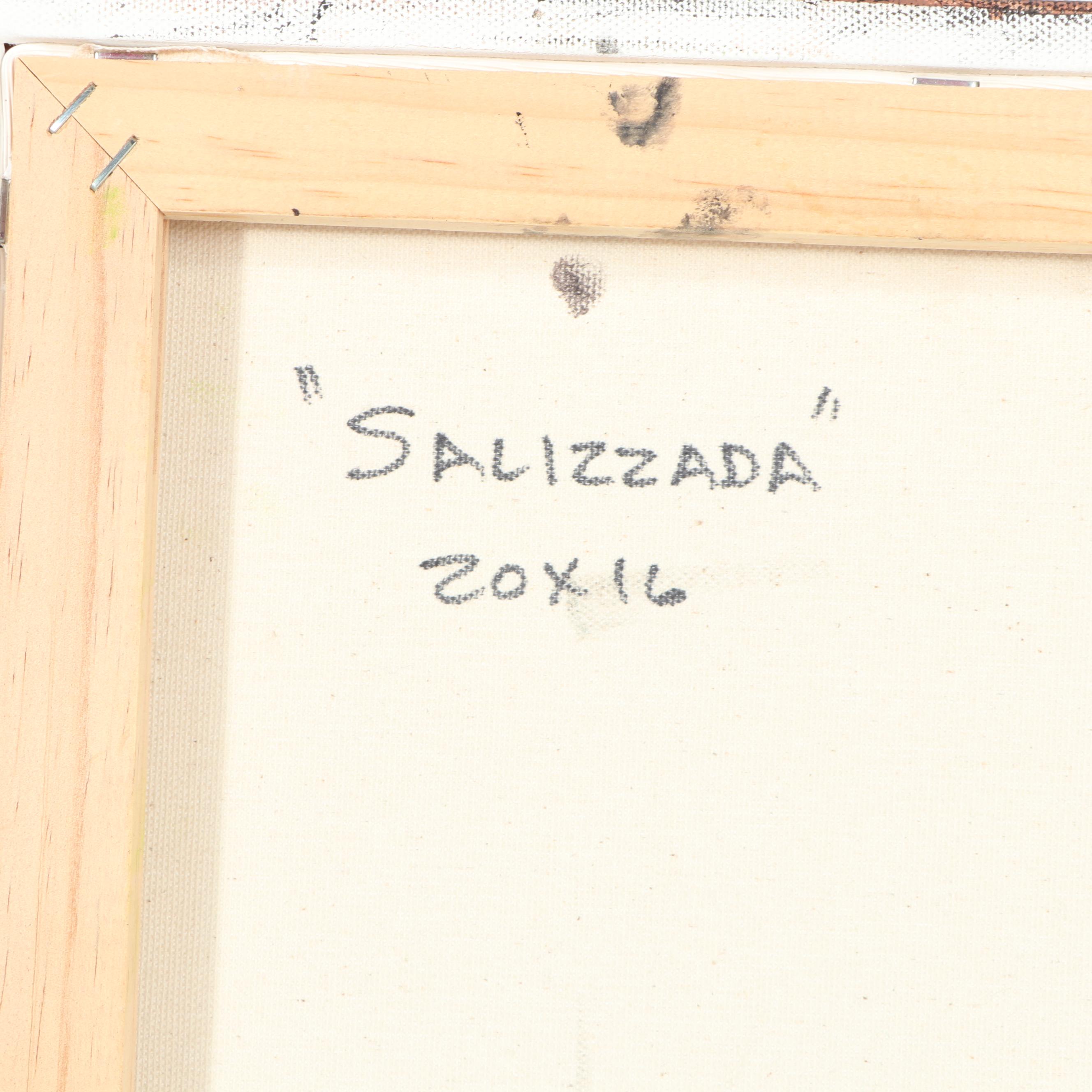 Randy Groden Abstract Mixed Media Painting "Salizzada"