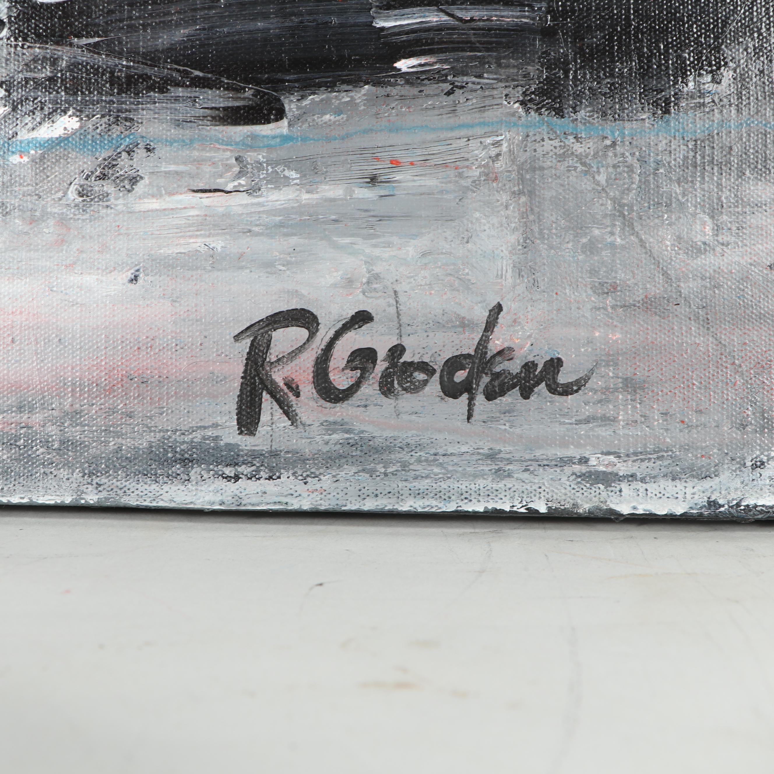 Randy Groden Abstract Mixed Media Painting "Heraklion"