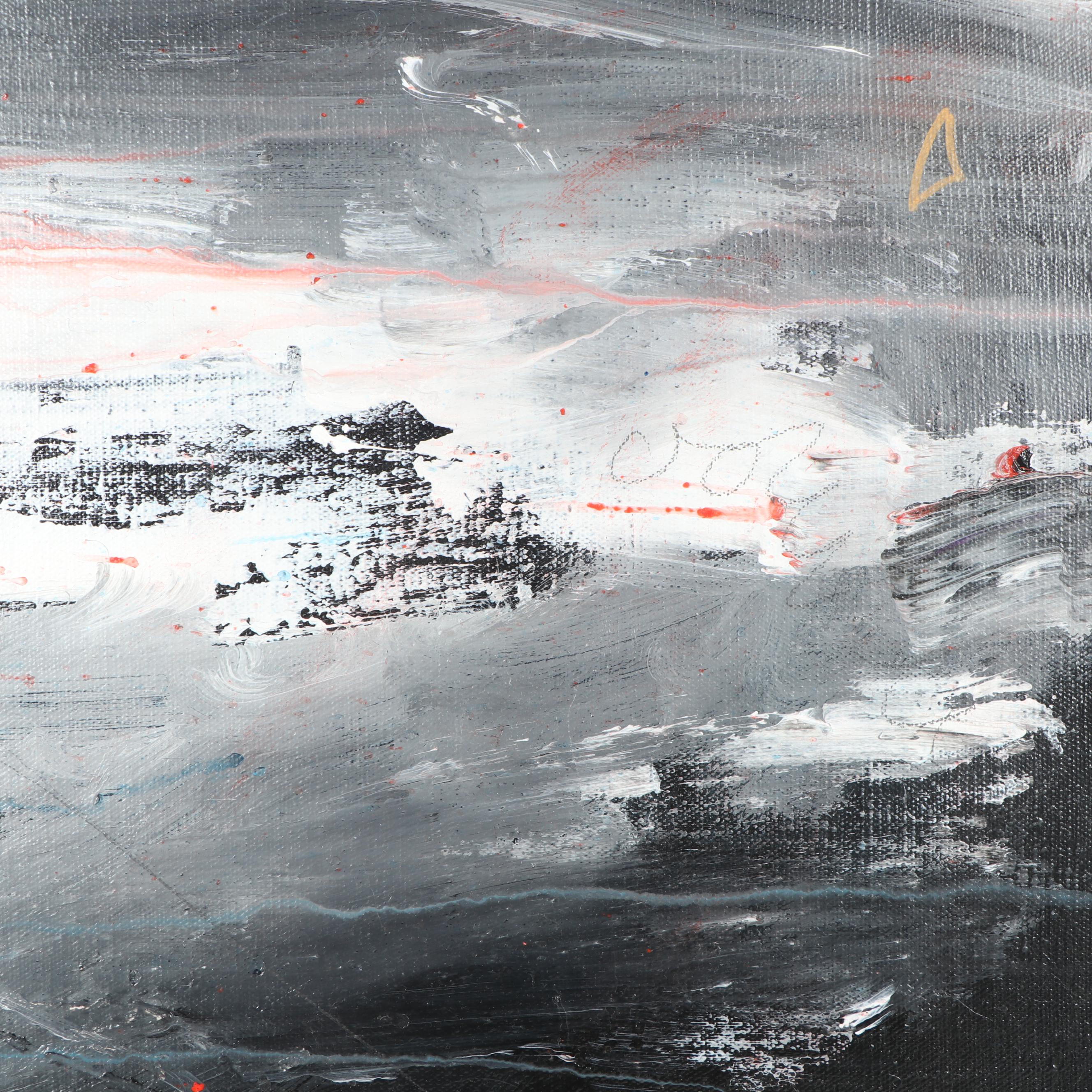 Randy Groden Abstract Mixed Media Painting "Heraklion"