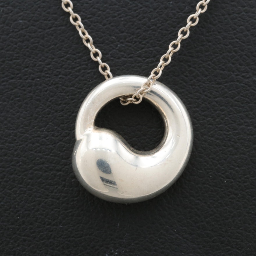 Elsa Peretti for Tiffany & Co. "Eternal Circle" Sterling Silver Pendant Necklace