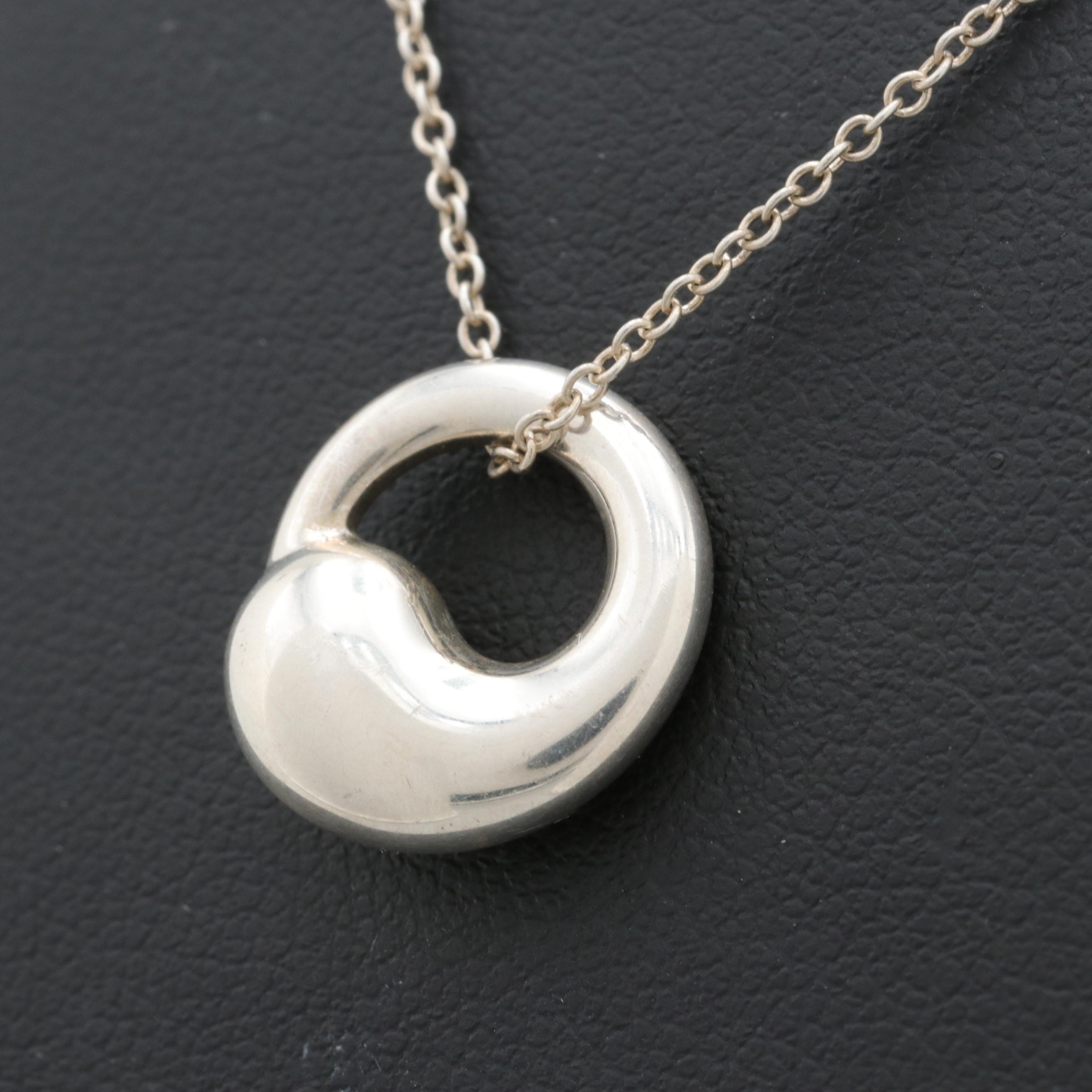 Elsa Peretti for Tiffany & Co. "Eternal Circle" Sterling Silver Pendant Necklace