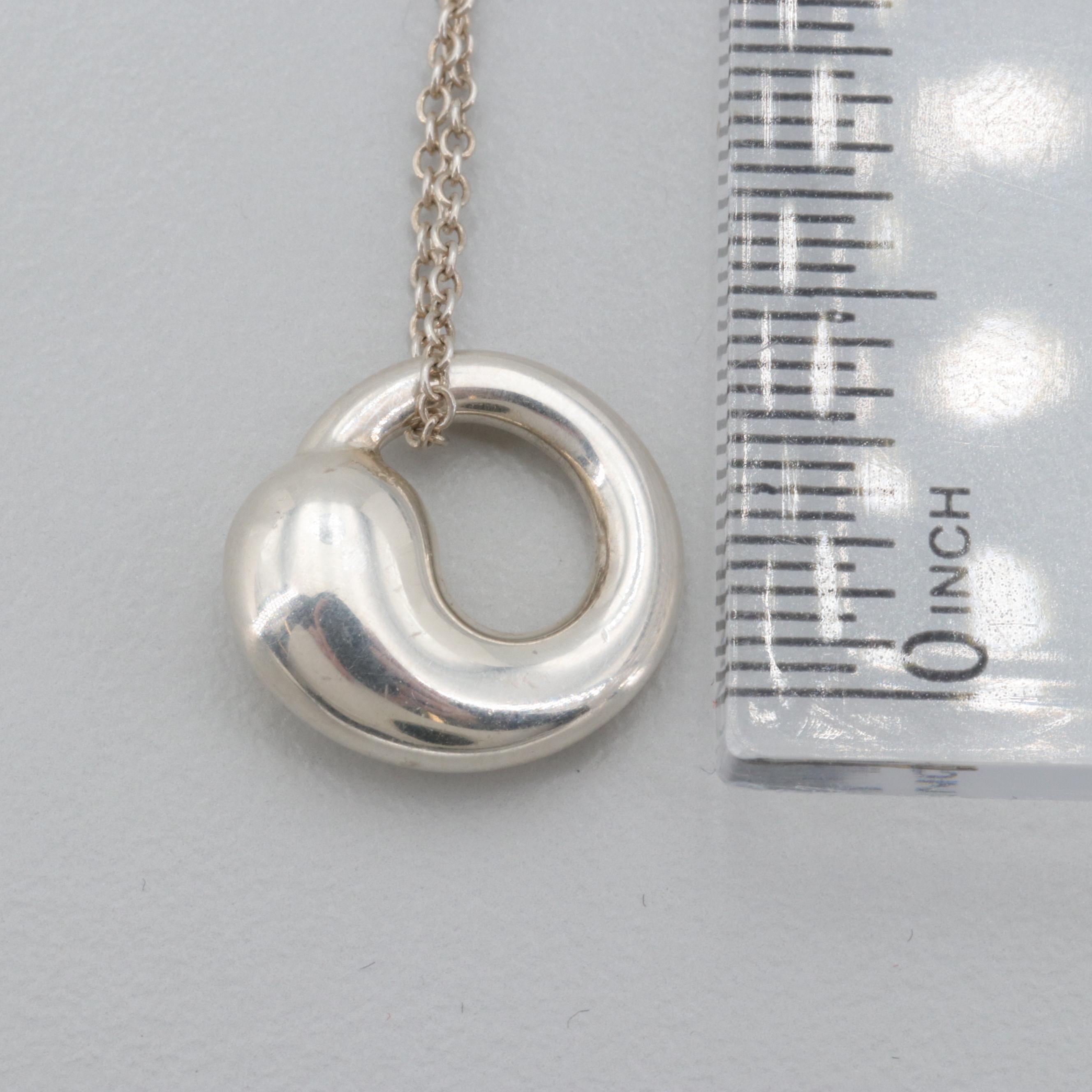 Elsa Peretti for Tiffany & Co. "Eternal Circle" Sterling Silver Pendant Necklace