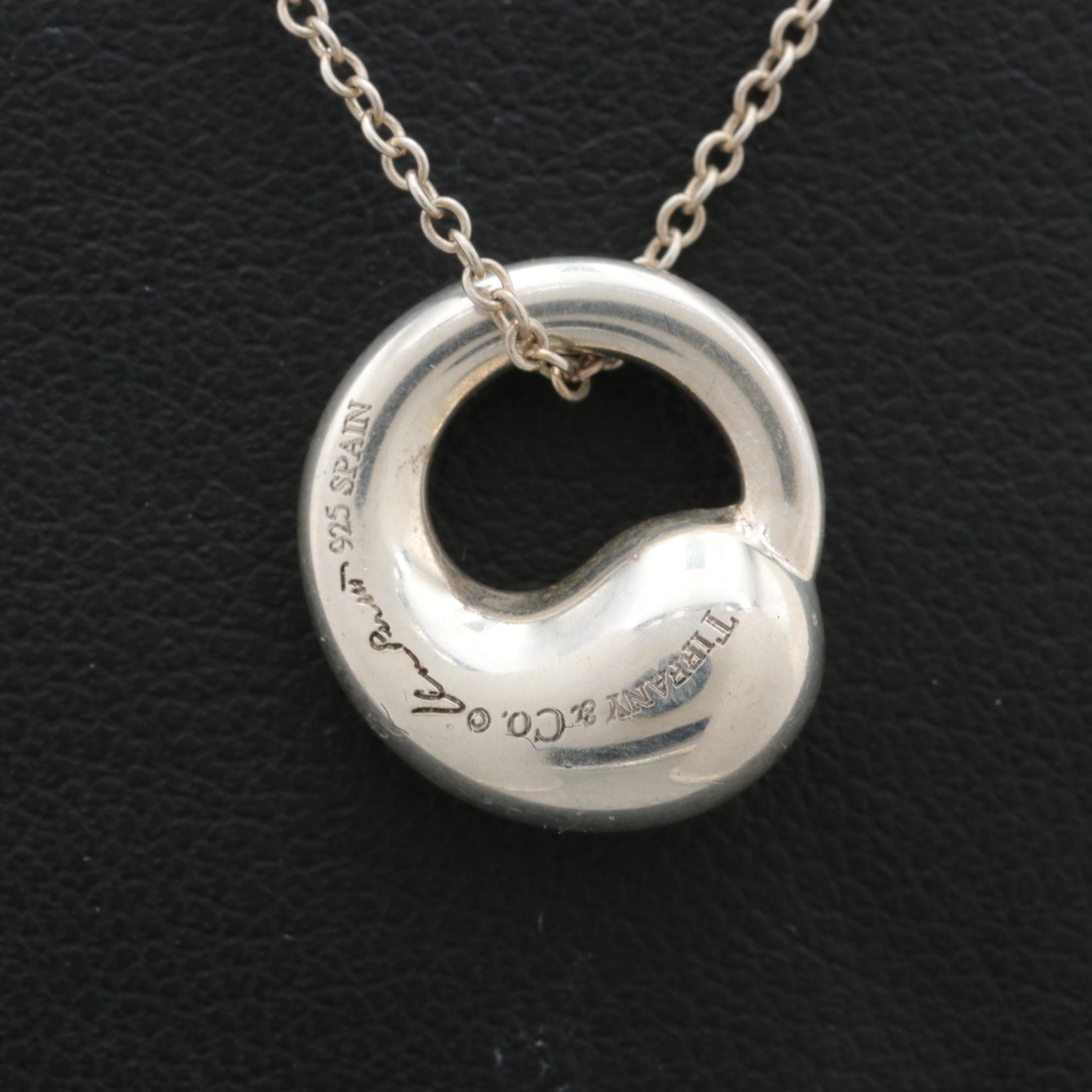 Elsa Peretti for Tiffany & Co. "Eternal Circle" Sterling Silver Pendant Necklace