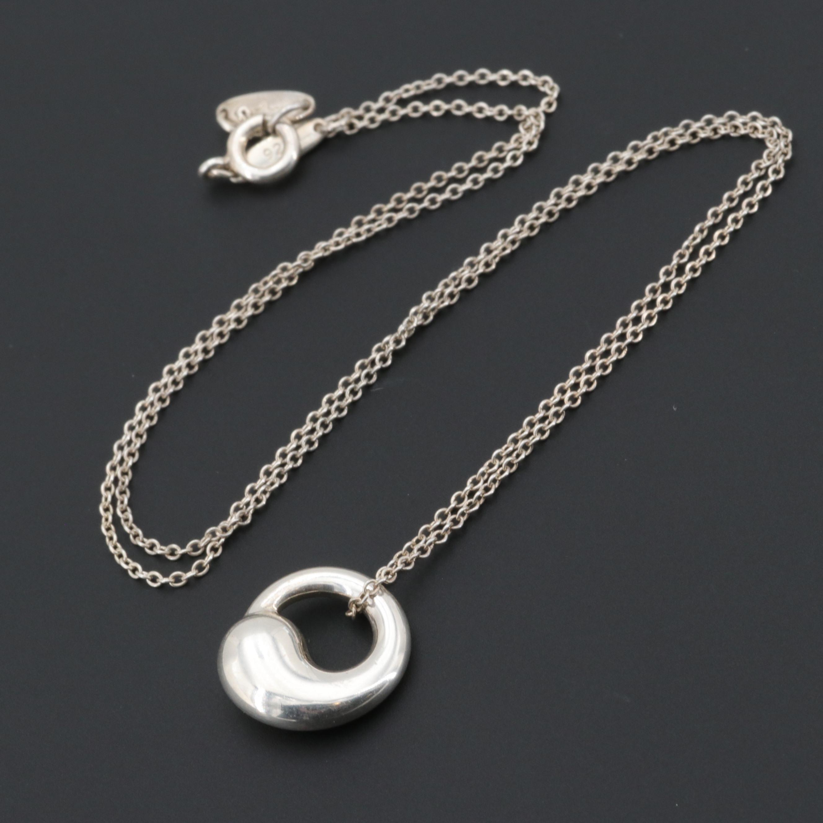 Elsa Peretti for Tiffany & Co. "Eternal Circle" Sterling Silver Pendant Necklace