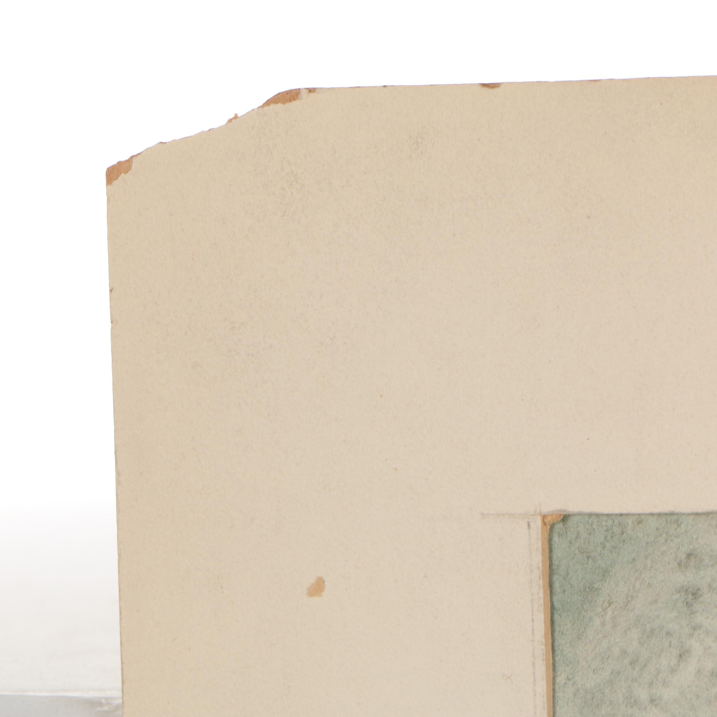 Esther Phillips 1950s Watercolor Folk Art Painting of Still Life