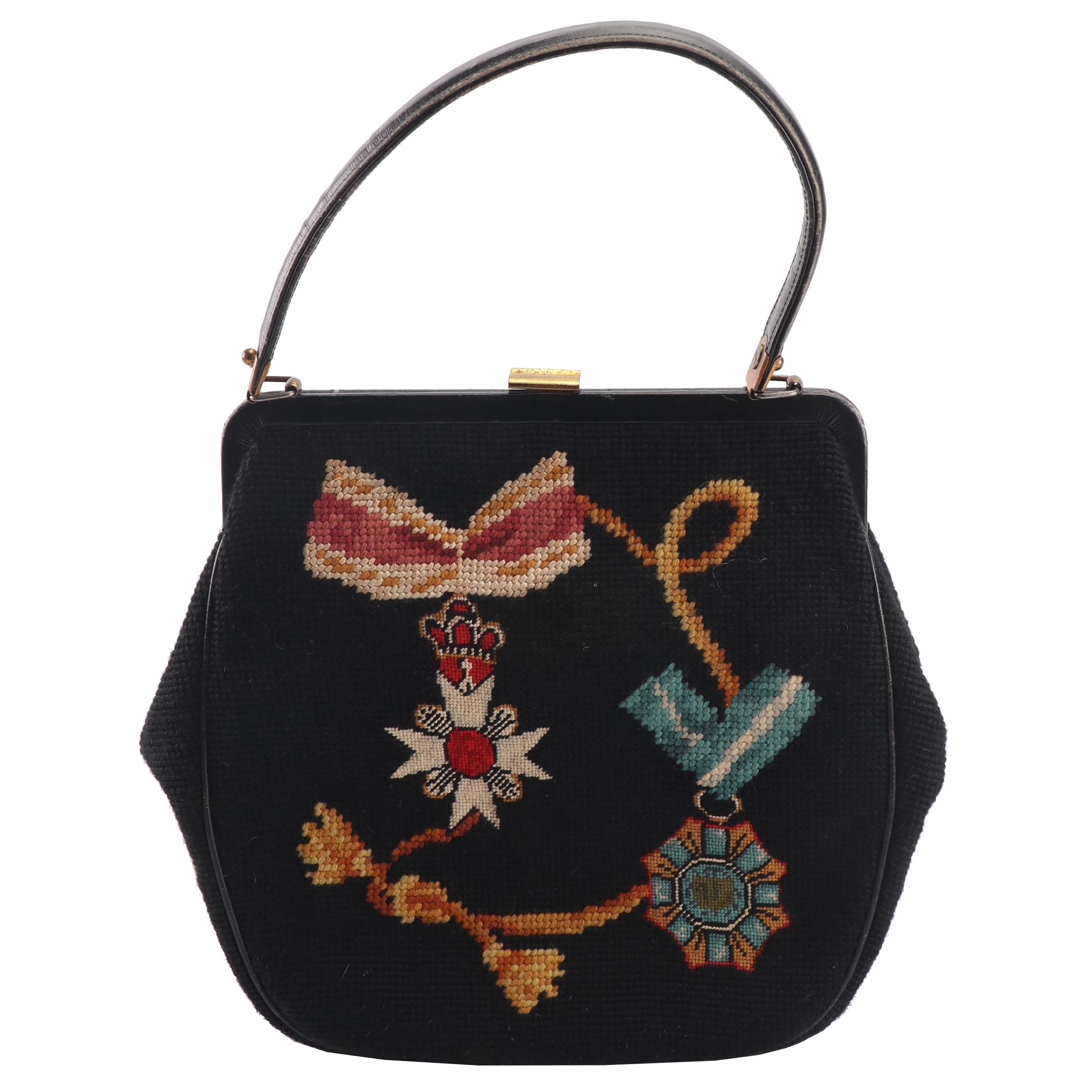 Needlepoint Frame Bag, Vintage