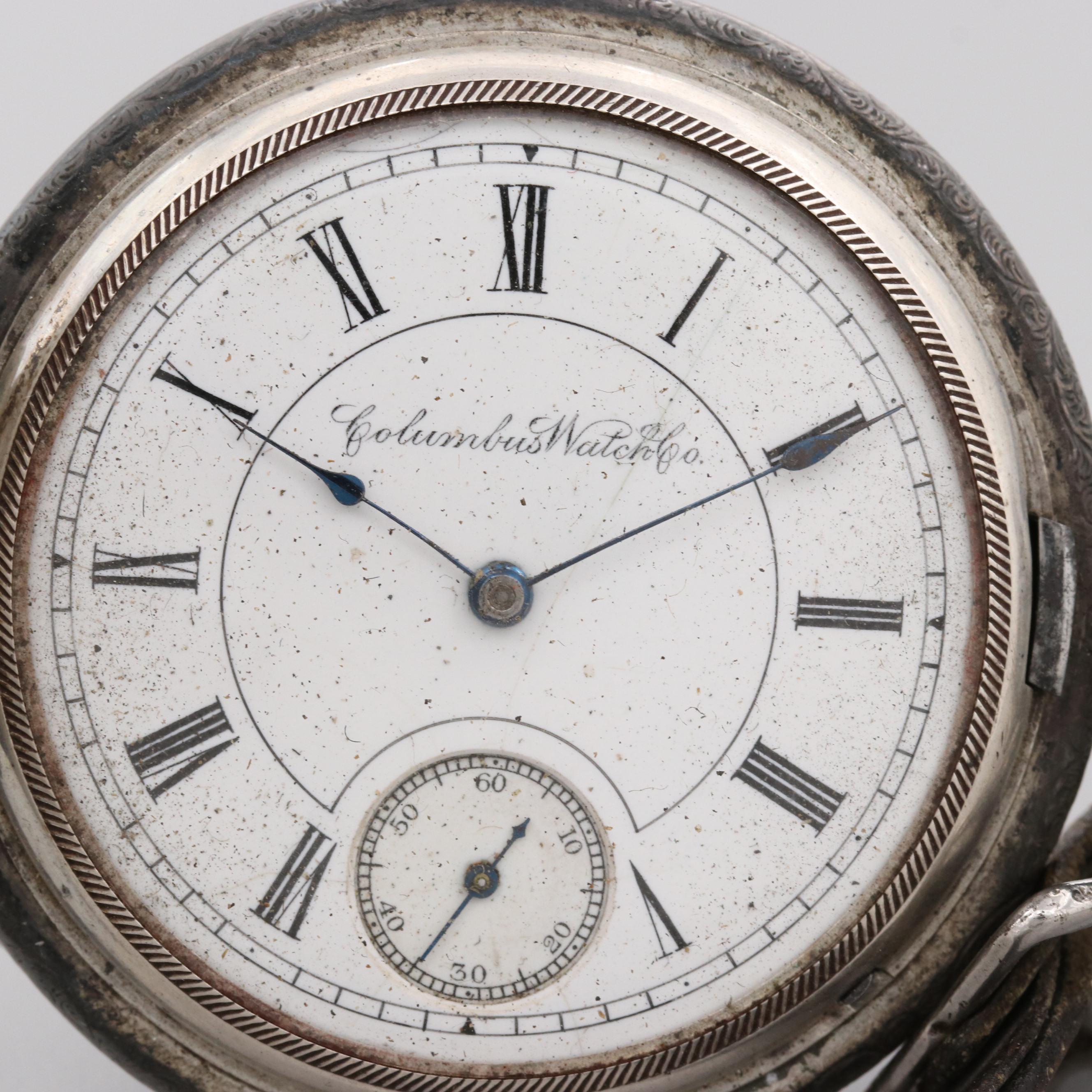 Columbus Watch Co. Coin Silver Pocket Watch, 1892
