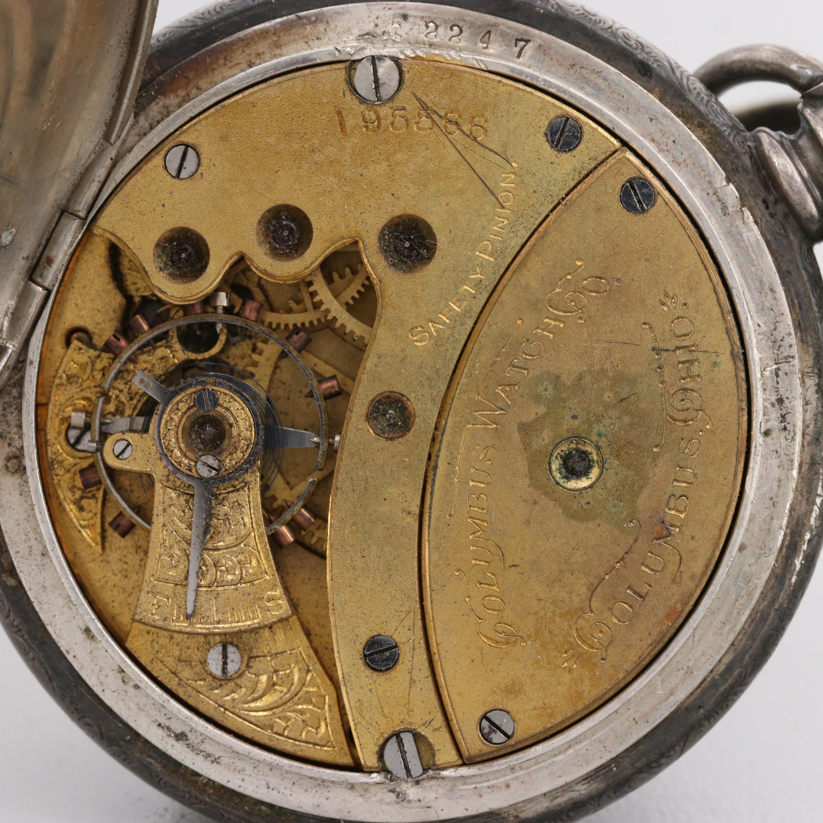 Columbus Watch Co. Coin Silver Pocket Watch, 1892