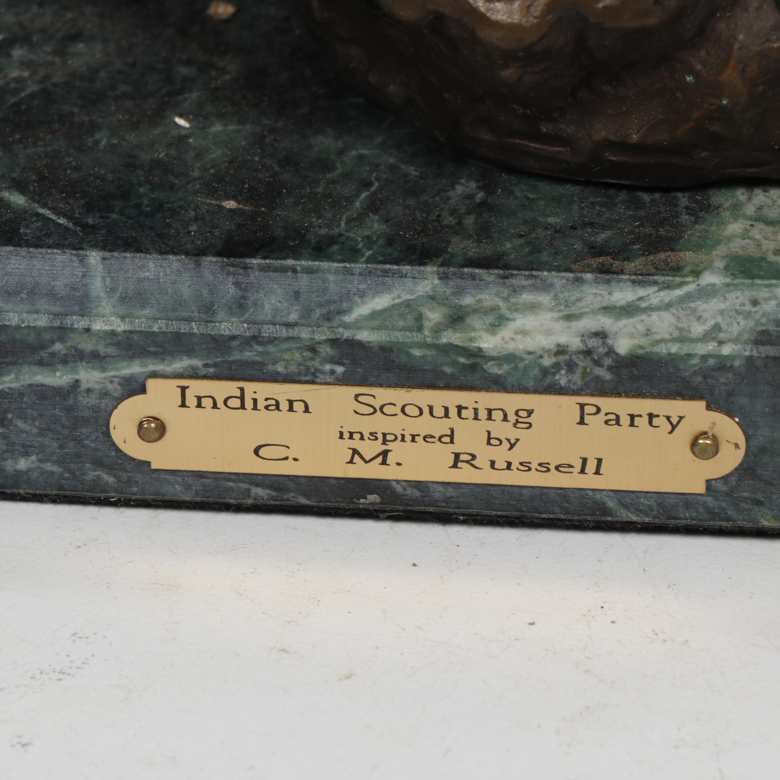 Bronze Fountain Sculpture after Charles M. Russell "Indian Scouting Party"