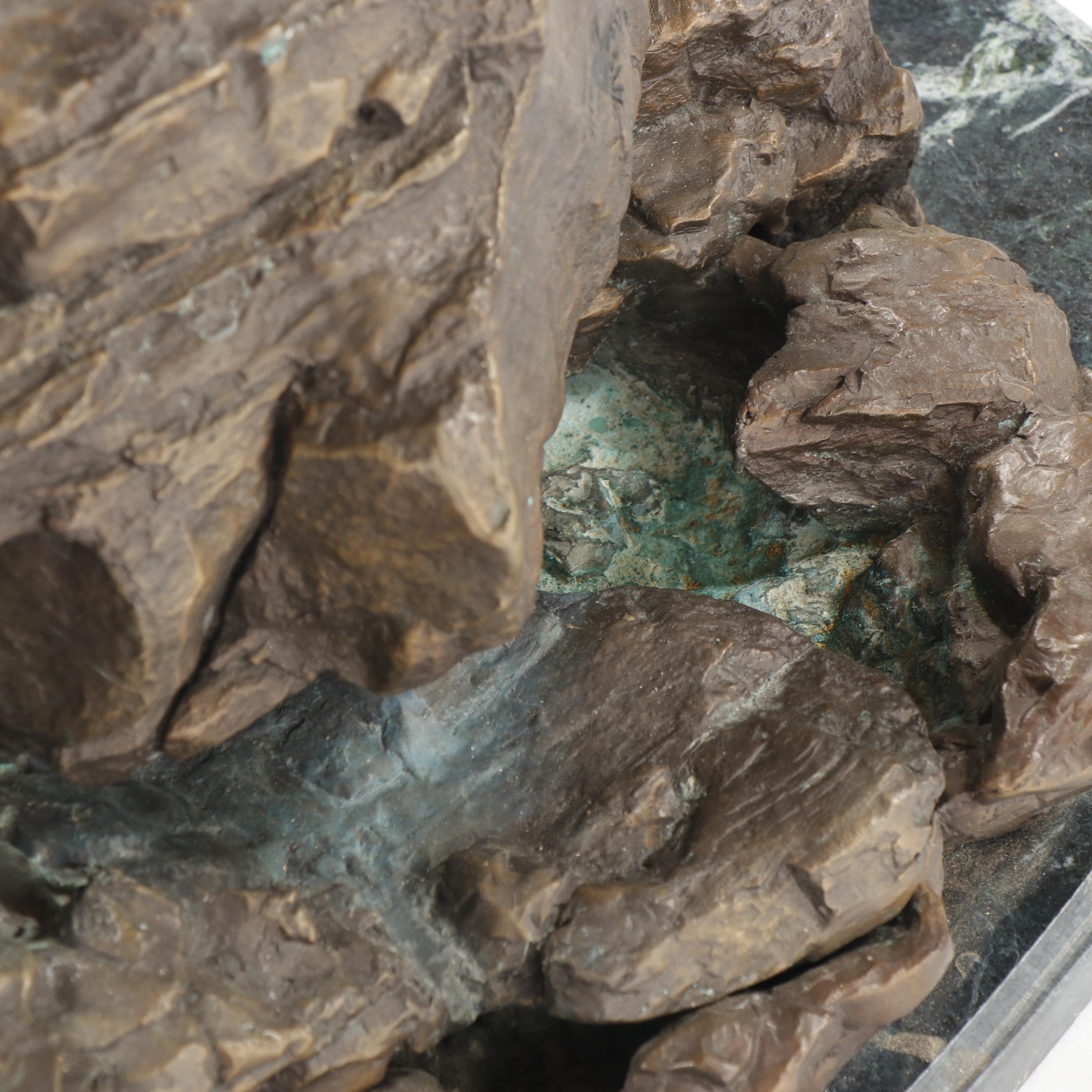 Bronze Fountain Sculpture after Charles M. Russell "Indian Scouting Party"