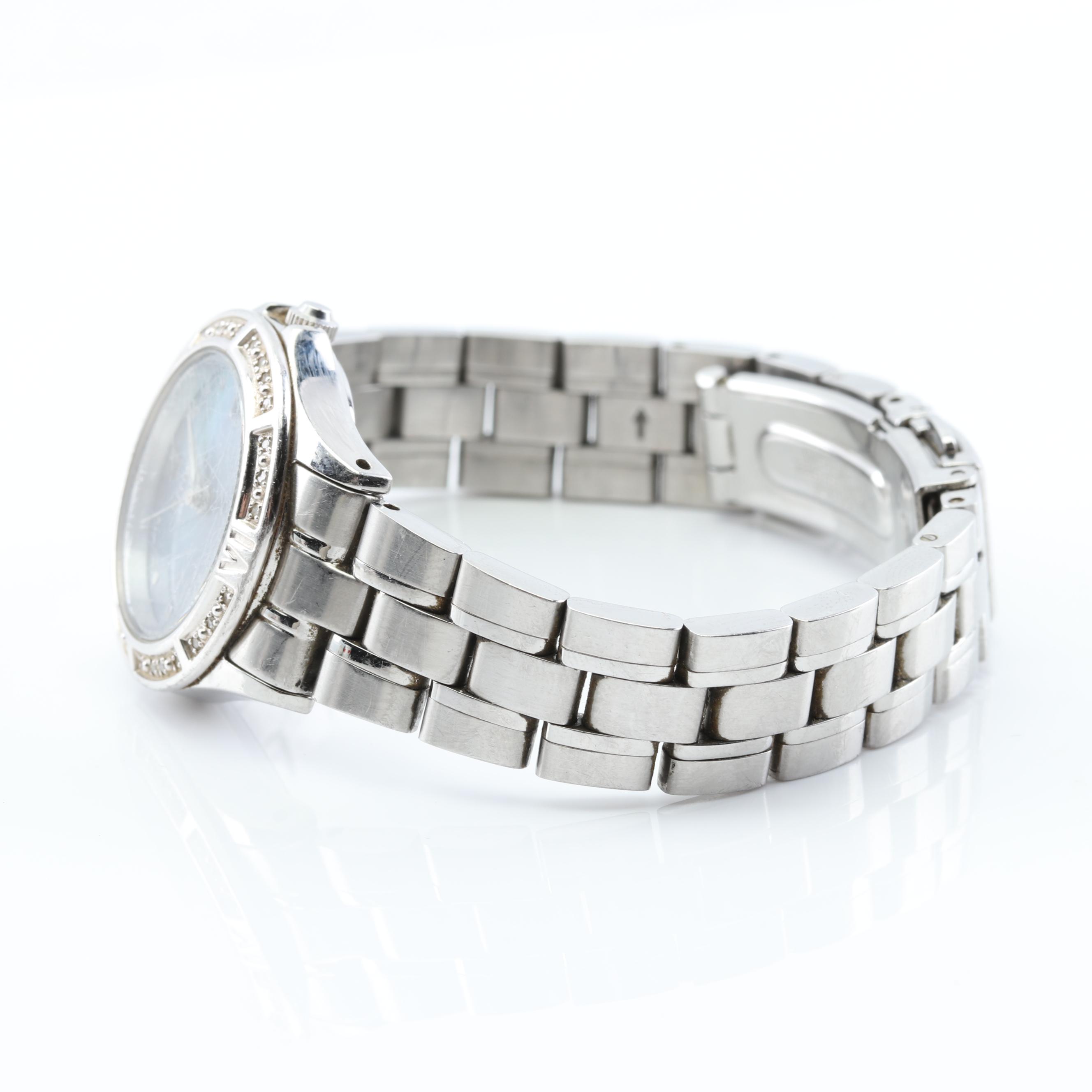 Citizen Stainless Steel Mother of Pearl and Diamond Watch