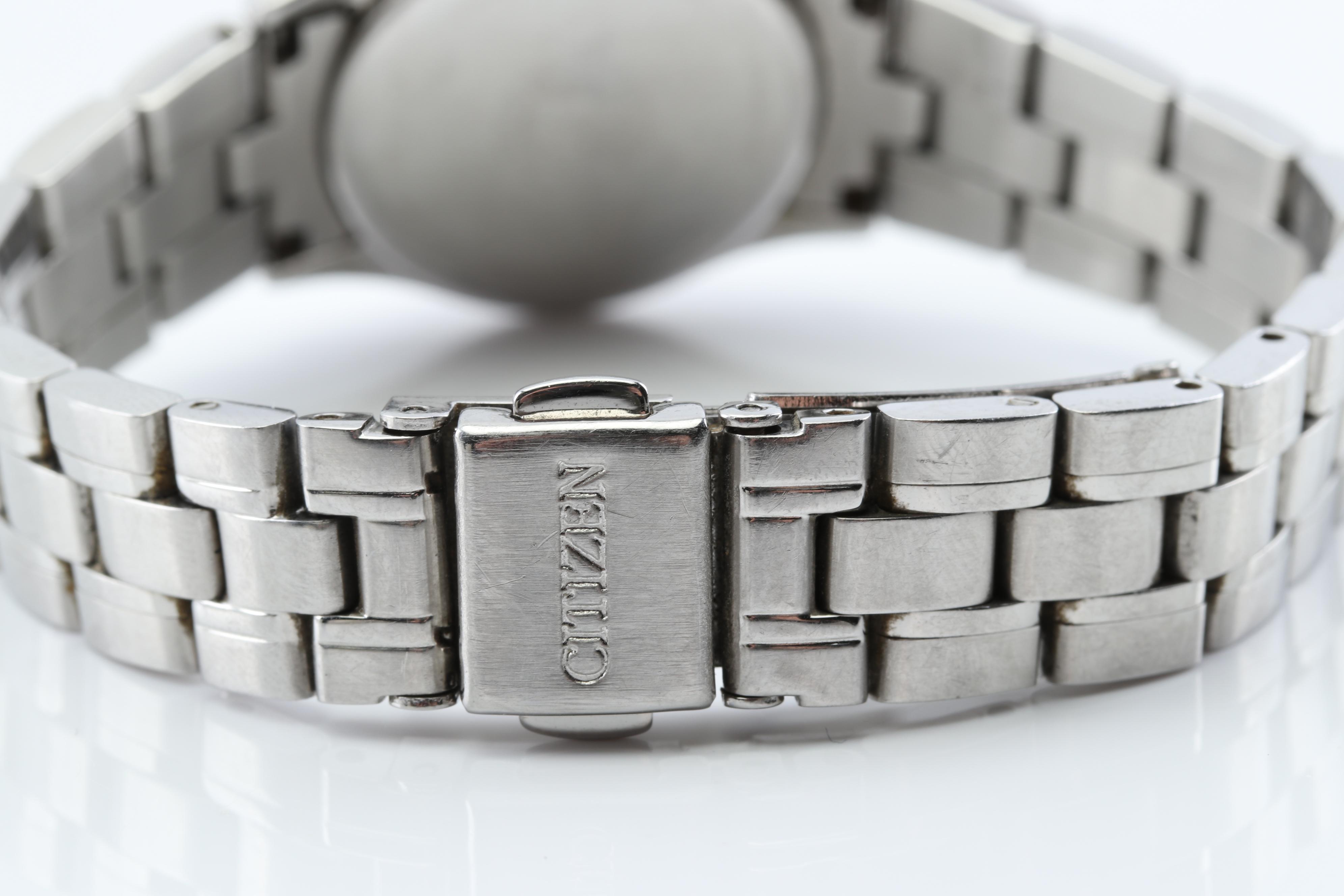 Citizen Stainless Steel Mother of Pearl and Diamond Watch