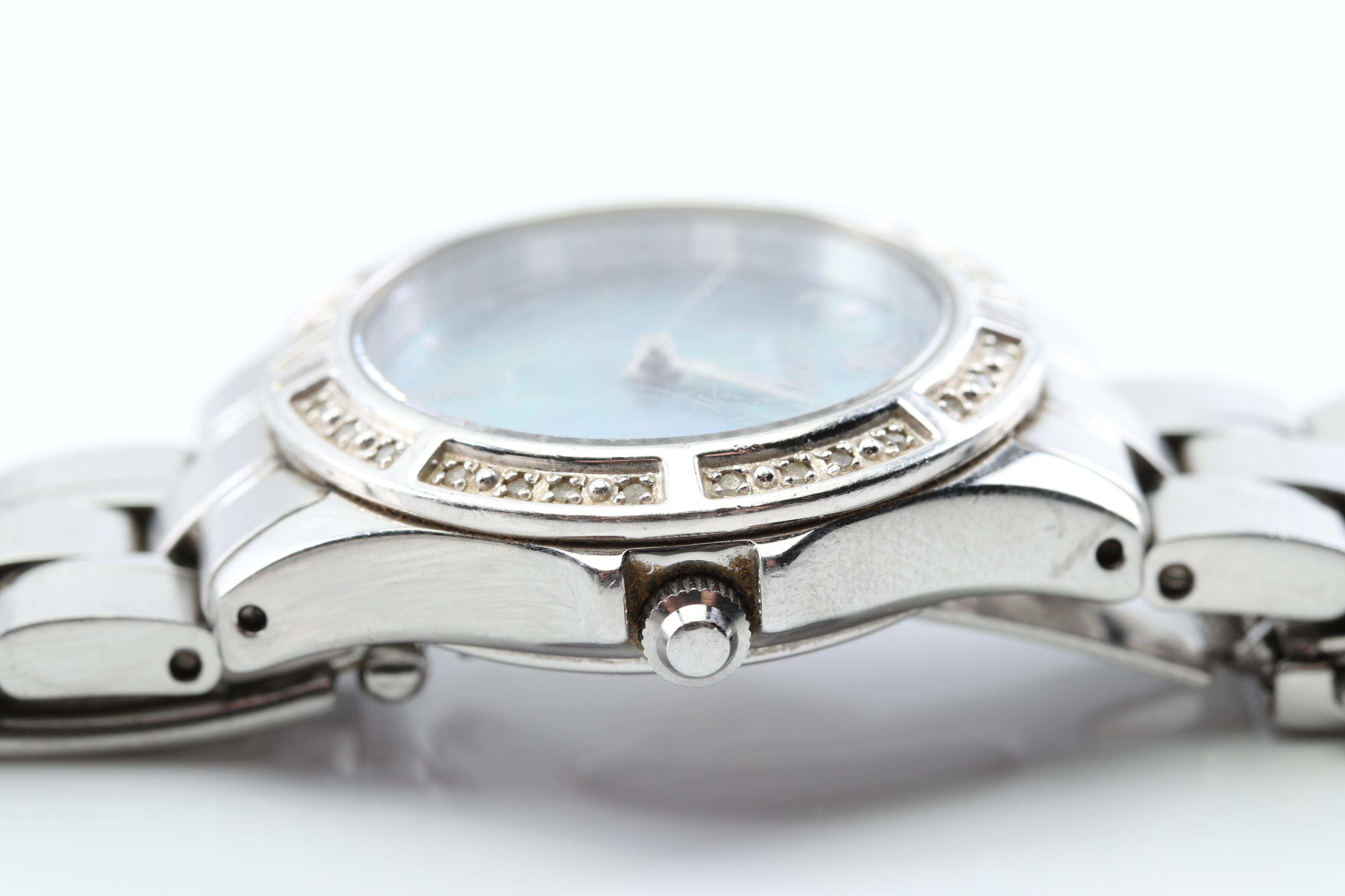 Citizen Stainless Steel Mother of Pearl and Diamond Watch