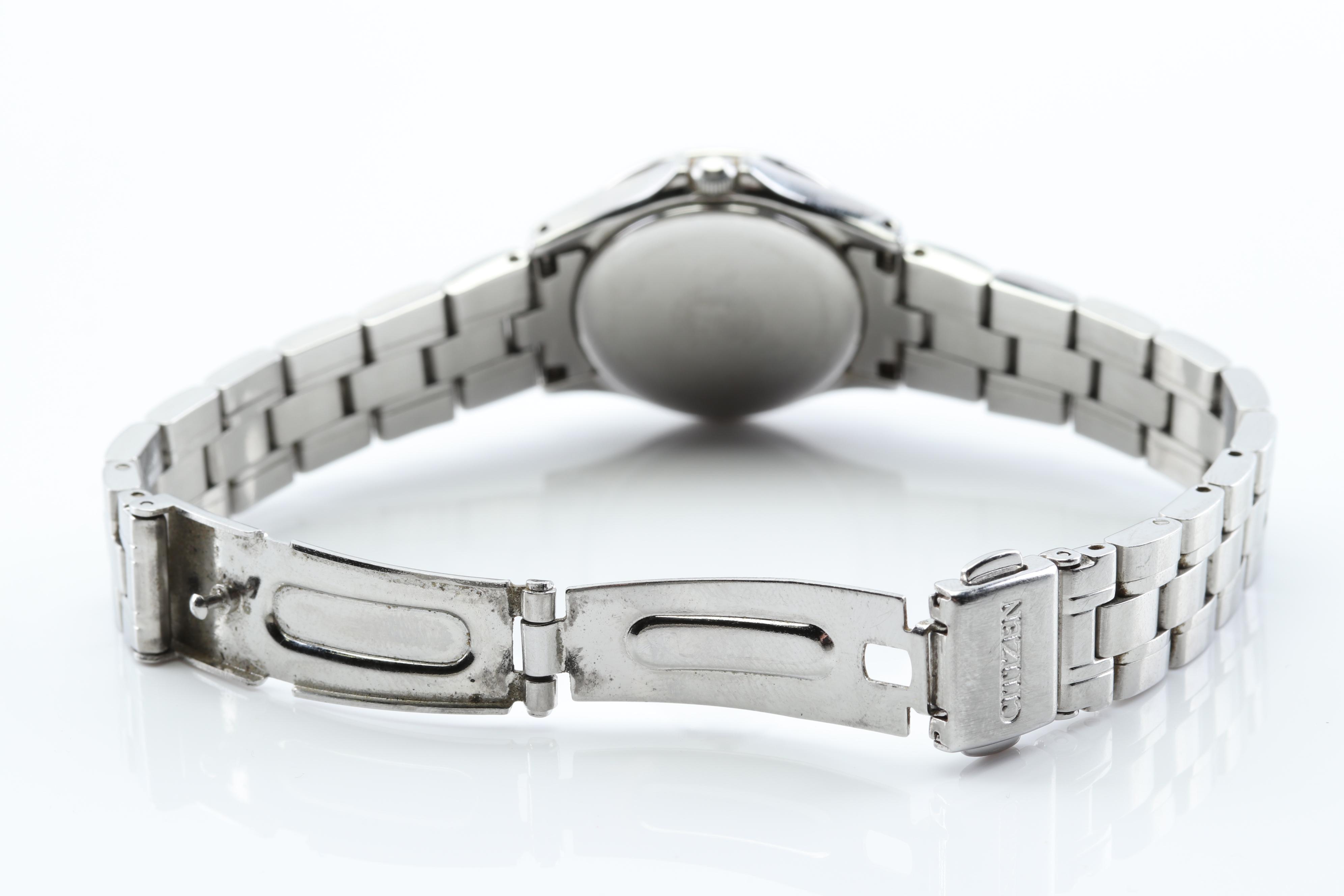 Citizen Stainless Steel Mother of Pearl and Diamond Watch