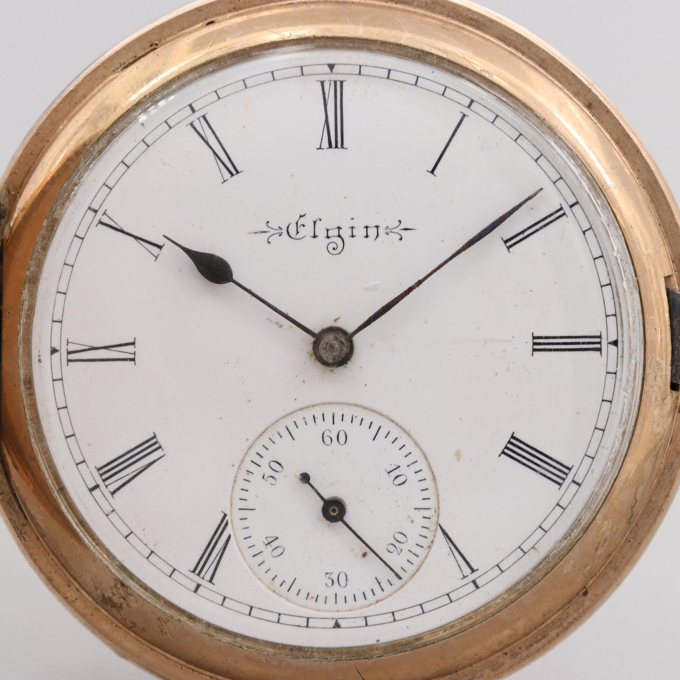 Antique Elgin Gold Filled Hunter Case Pocket Watch, 1899