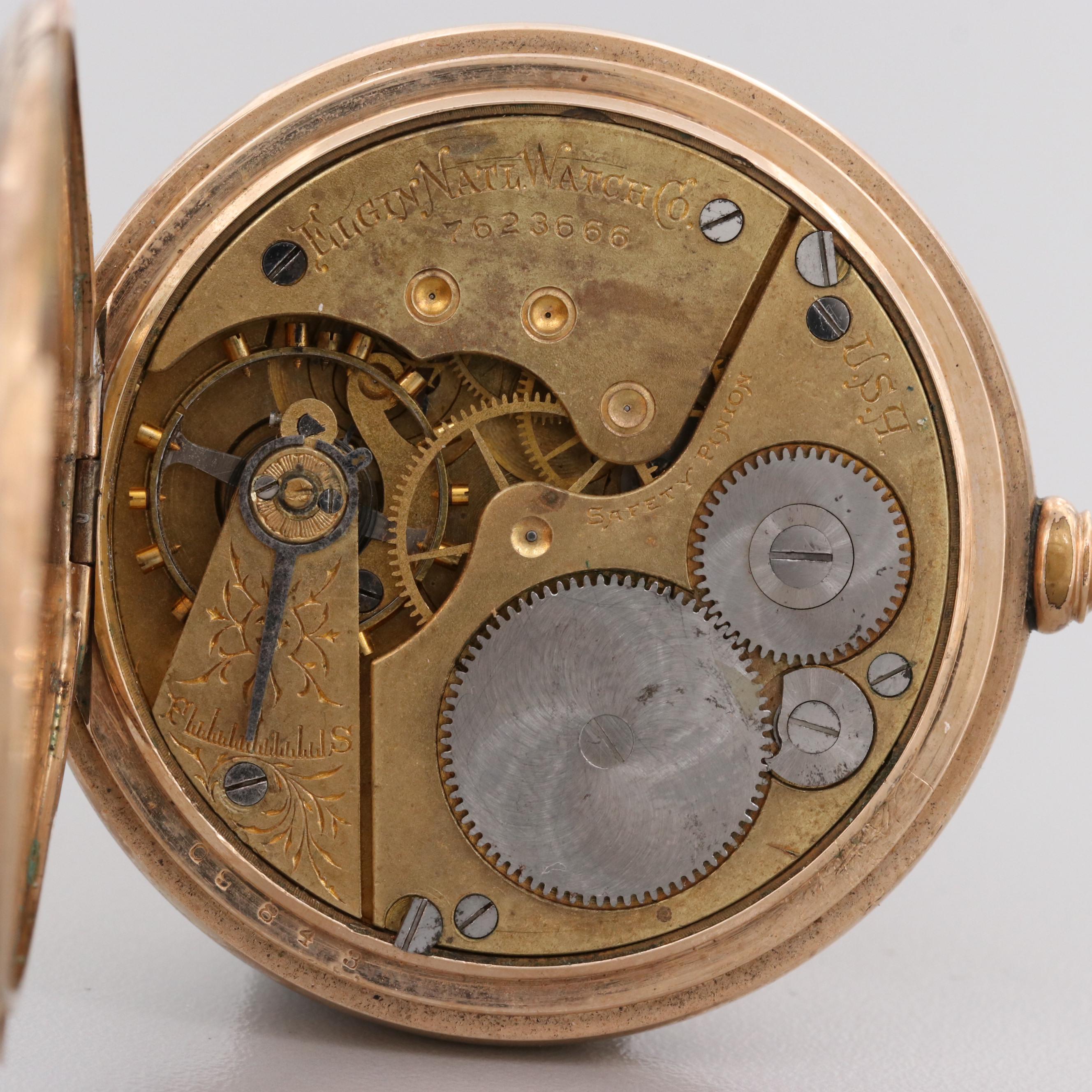 Antique Elgin Gold Filled Hunter Case Pocket Watch, 1899